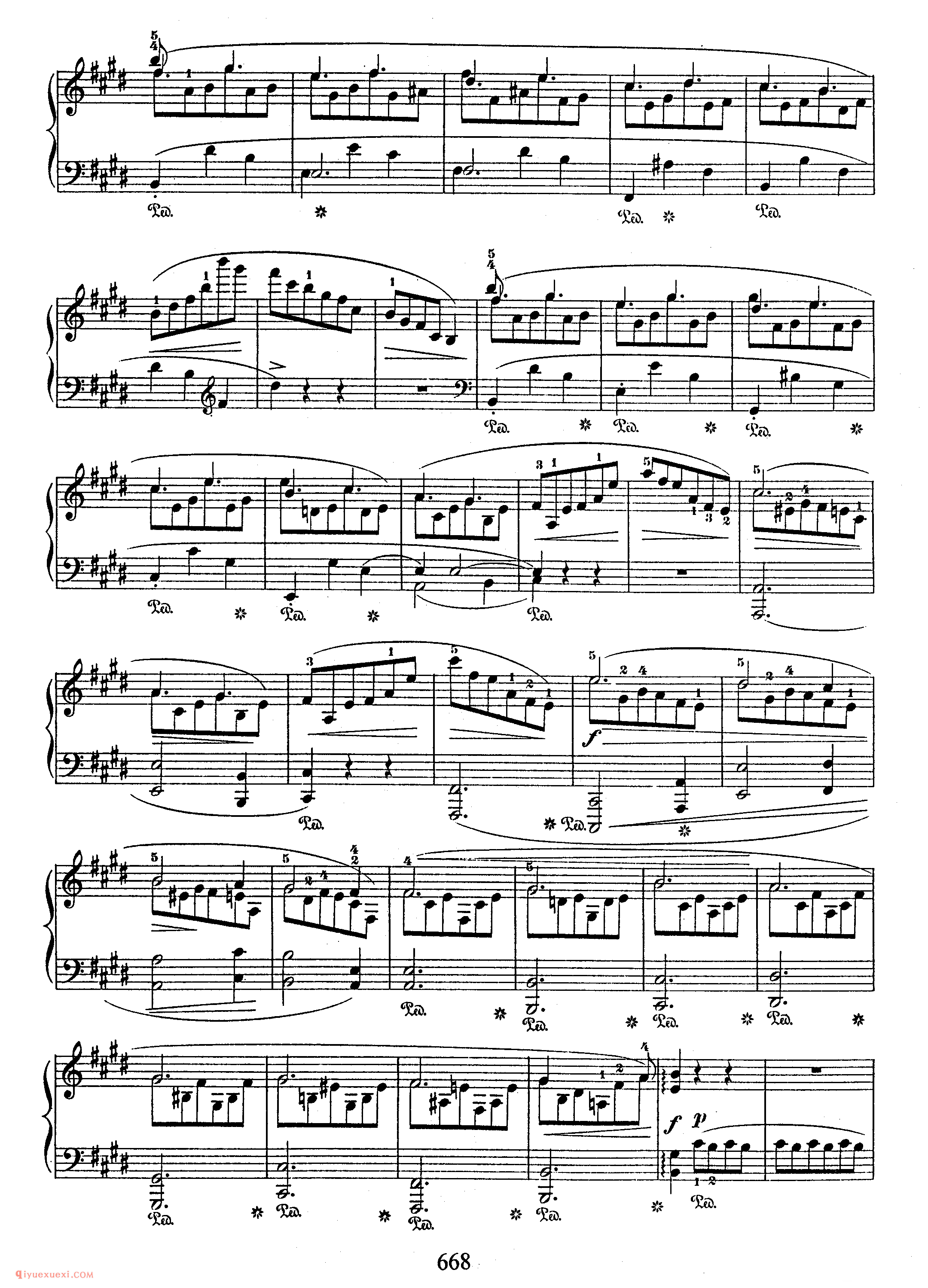 Scherzo No 4 in E, Op 54 NoRestriction_第四首E大调作品54_谐谑曲_肖邦钢琴谱