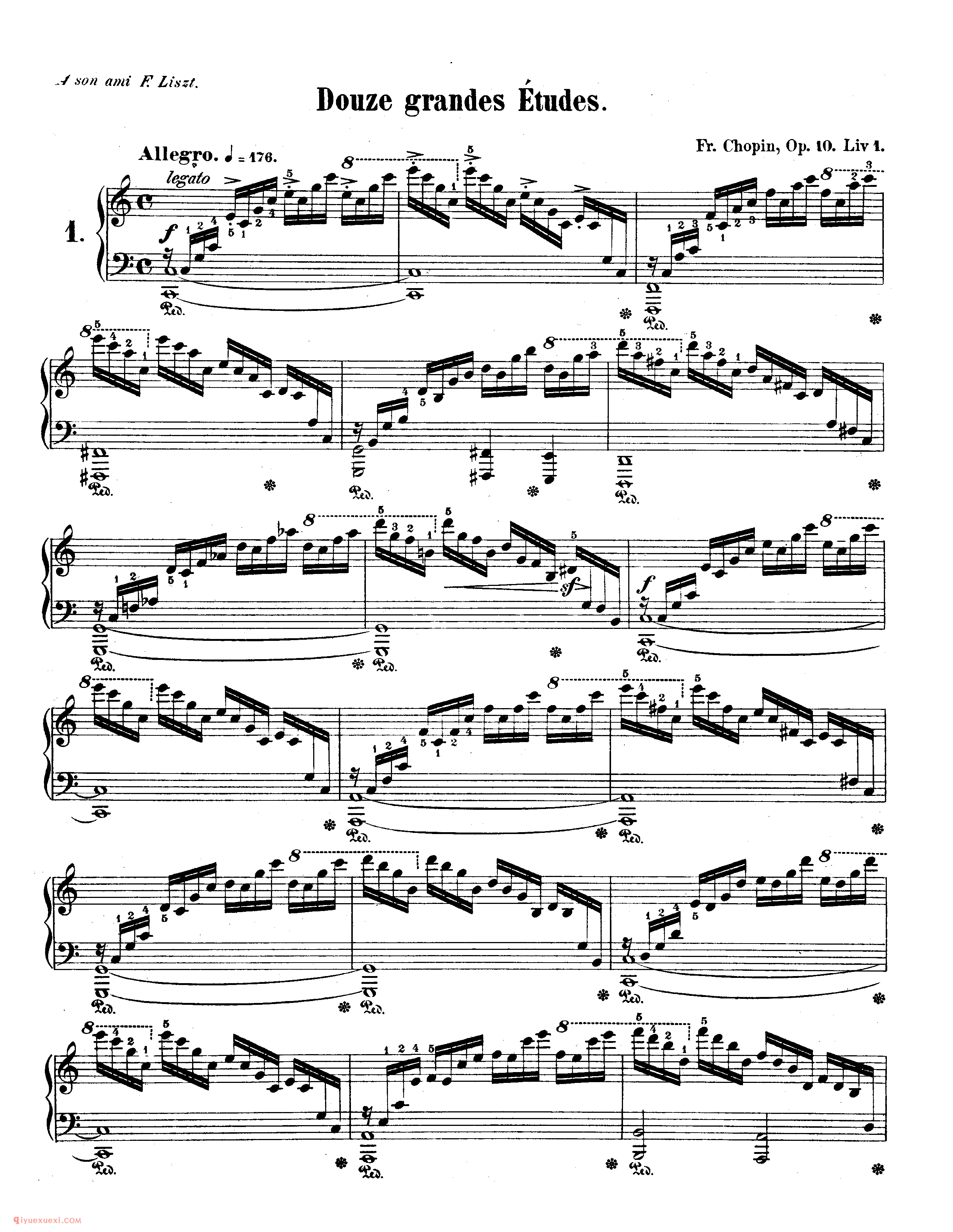 肖邦《练习曲》作品10 Chopin Etudes Op.10_练习曲_肖邦钢琴谱