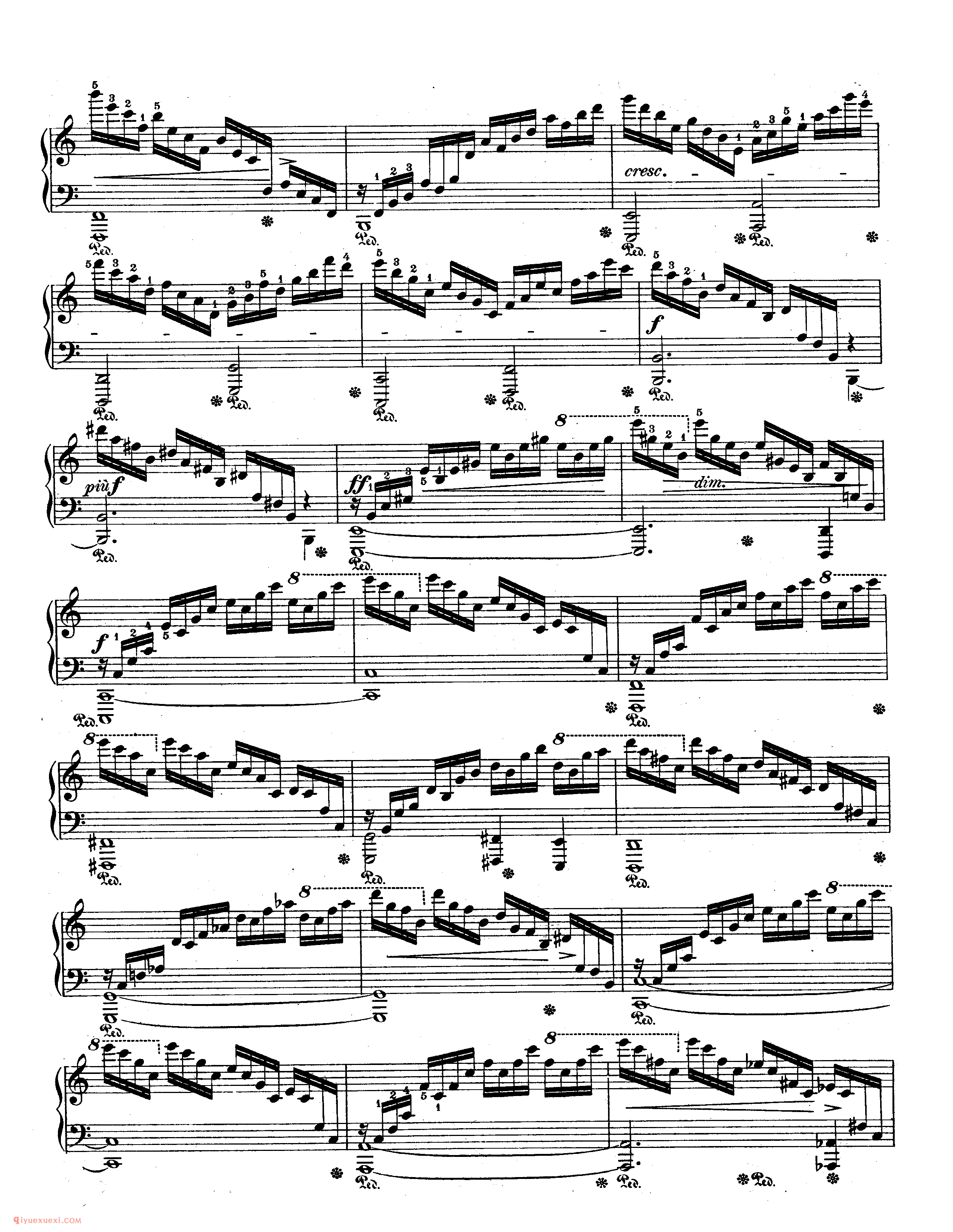 肖邦《练习曲》作品10 Chopin Etudes Op.10_练习曲_肖邦钢琴谱