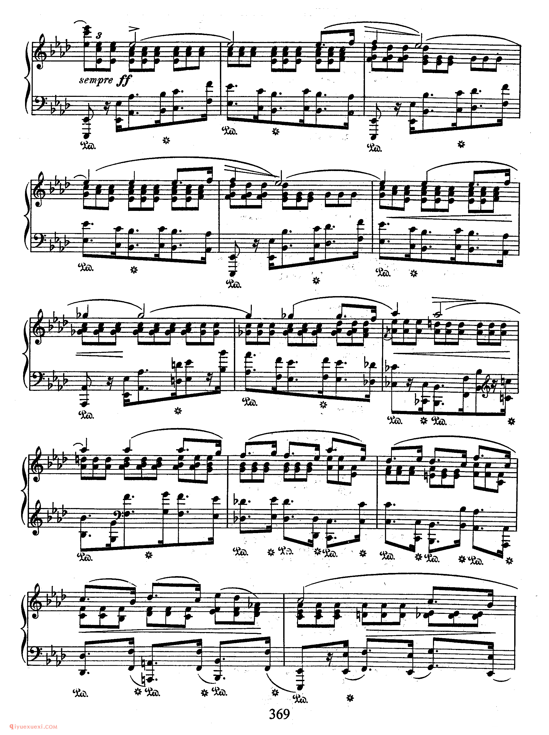 Polonaise-Fantaisie Op 61_降A大调作品61 幻想波兰舞曲_波兰舞曲_肖邦钢琴谱