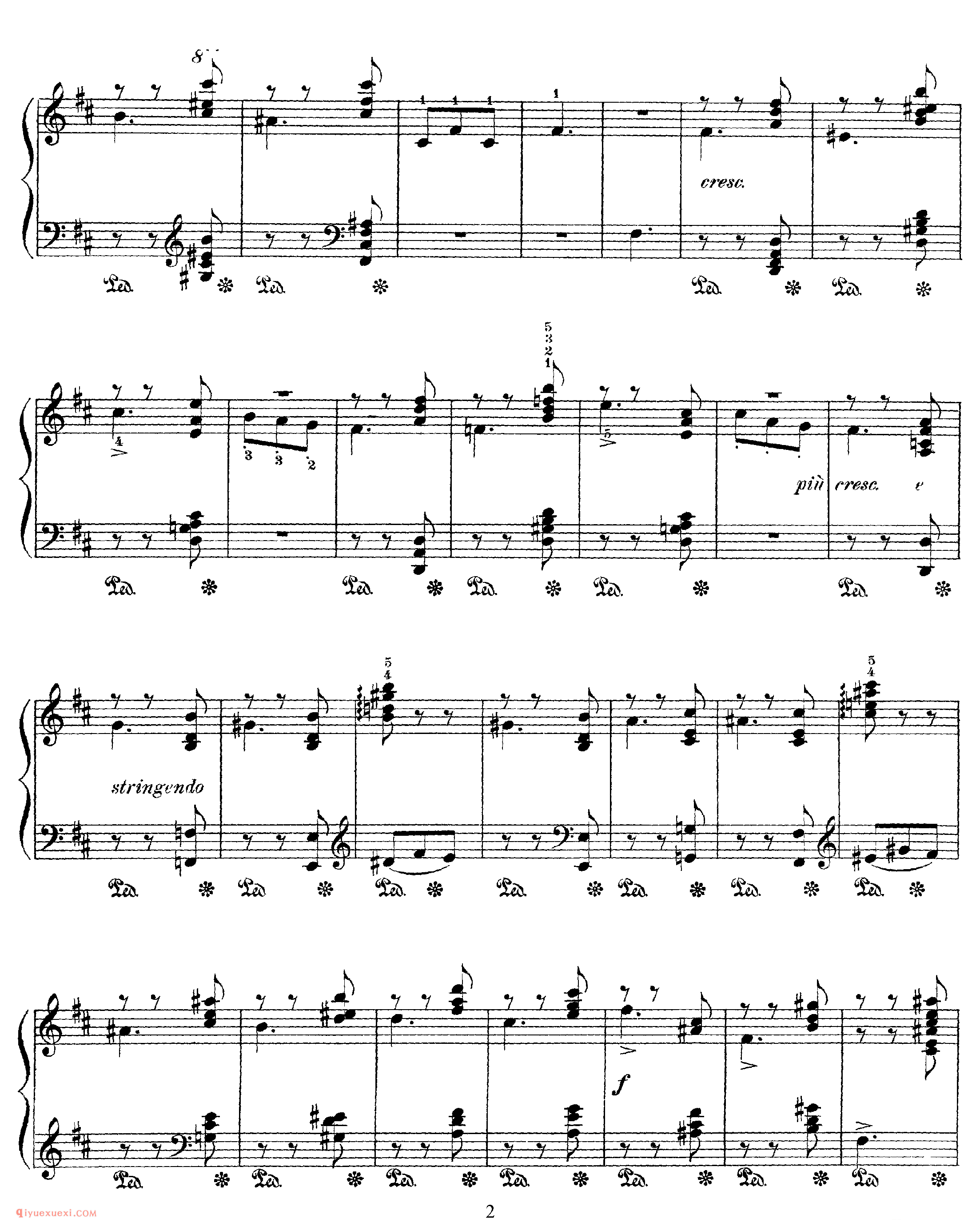 无词浪漫曲 Romance Without Words_圣桑钢琴谱