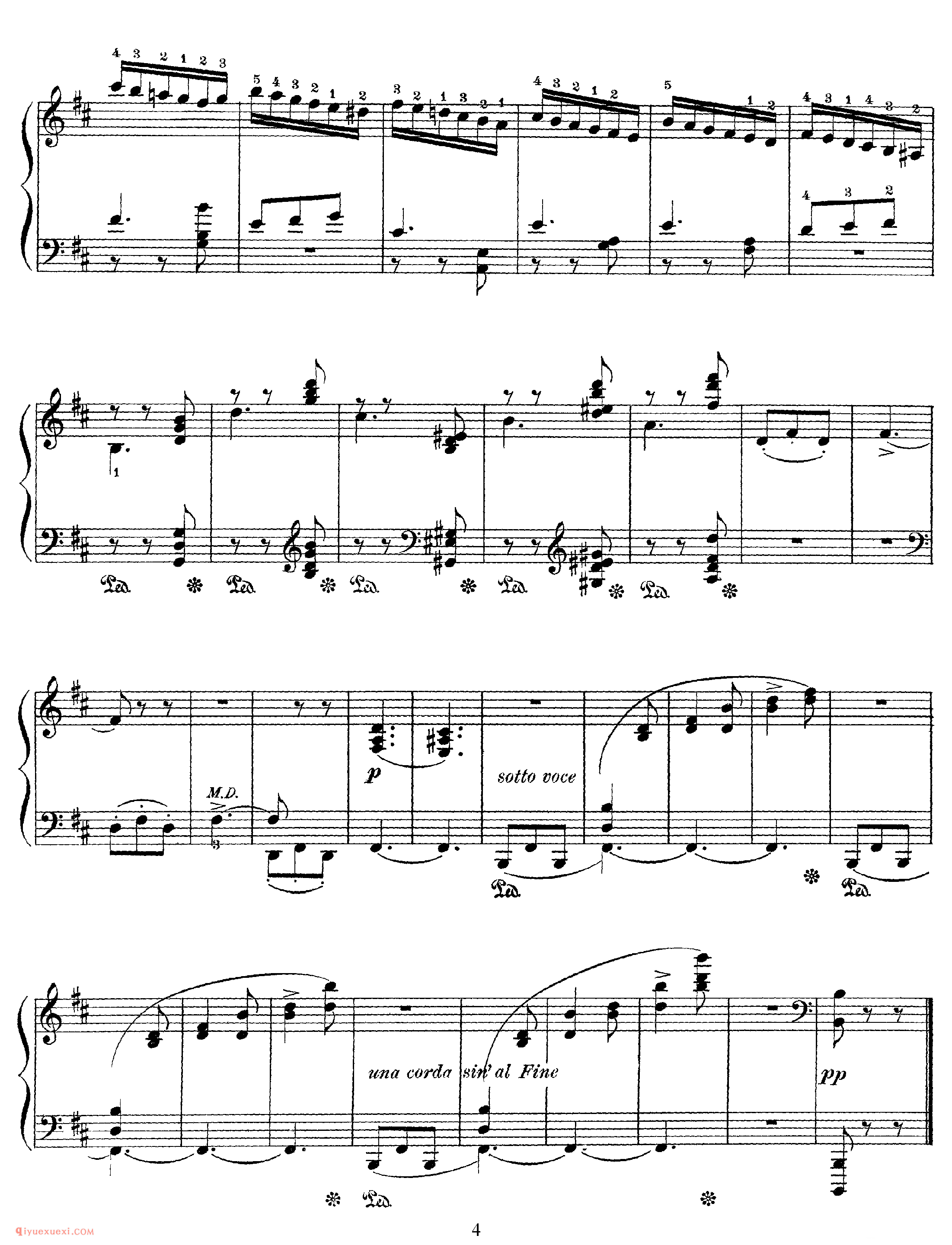 无词浪漫曲 Romance Without Words_圣桑钢琴谱