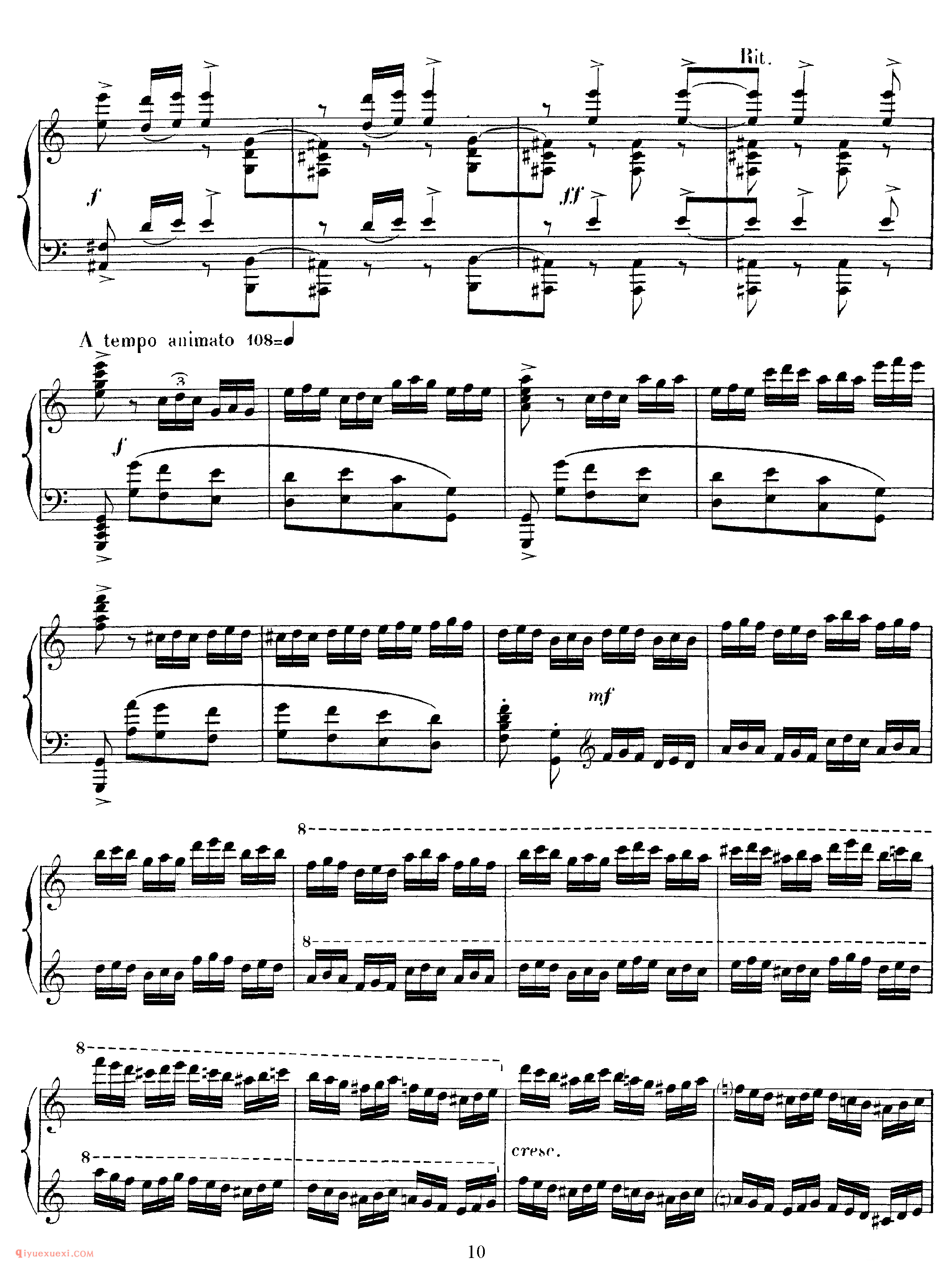 主题变奏曲 Theme Varie Op 97_圣桑钢琴谱