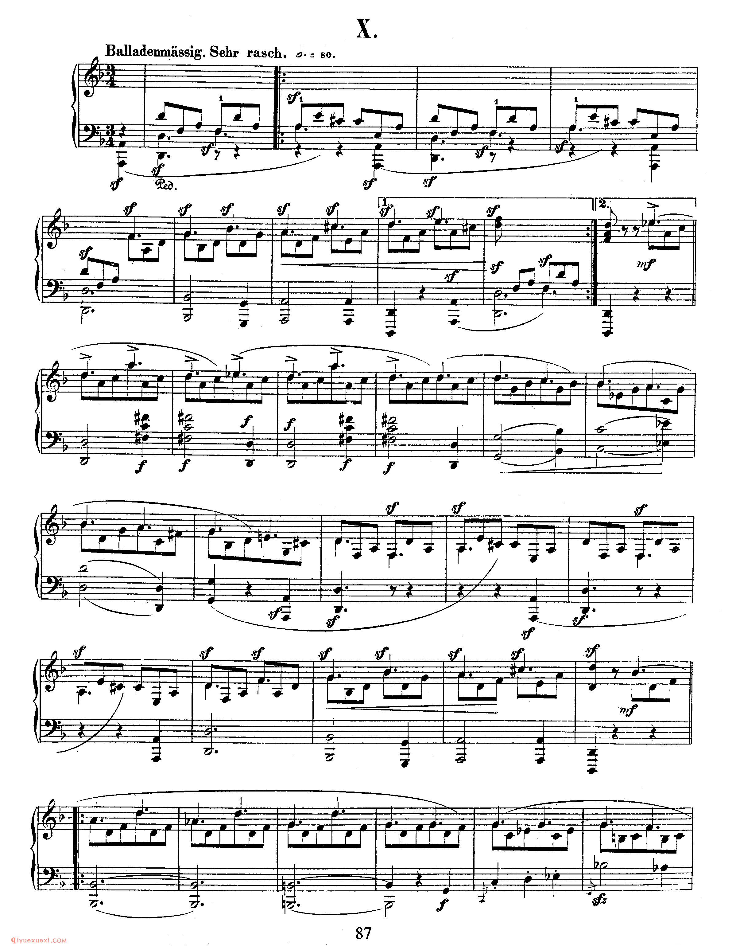 舒曼《大卫同盟舞曲》作品6_Schumann Davidsbundlertanze Op.6_舒曼钢琴谱