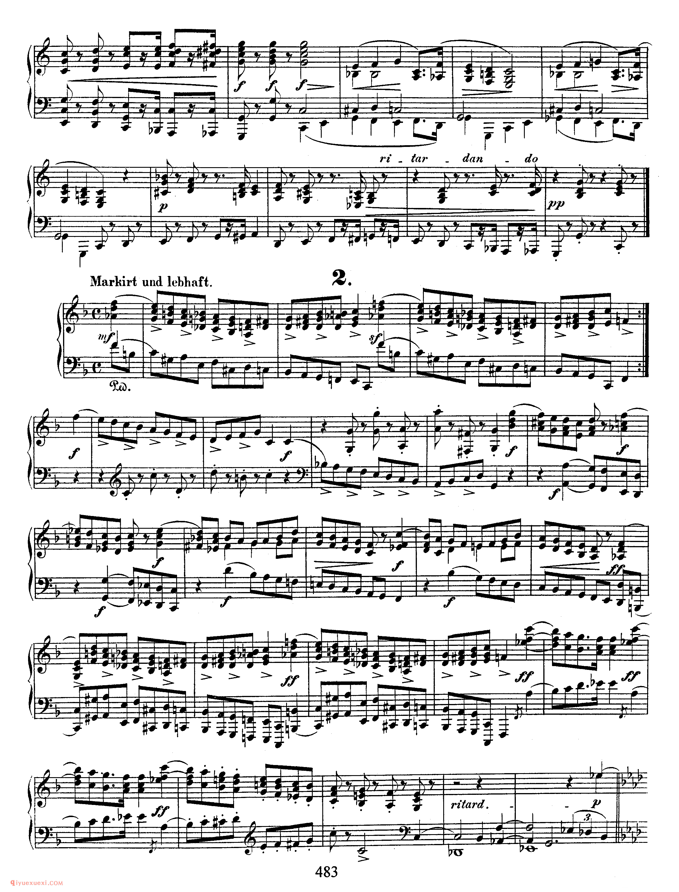 舒曼《夜曲》作品23_Schumann Nachtstucke Op.23_舒曼钢琴谱