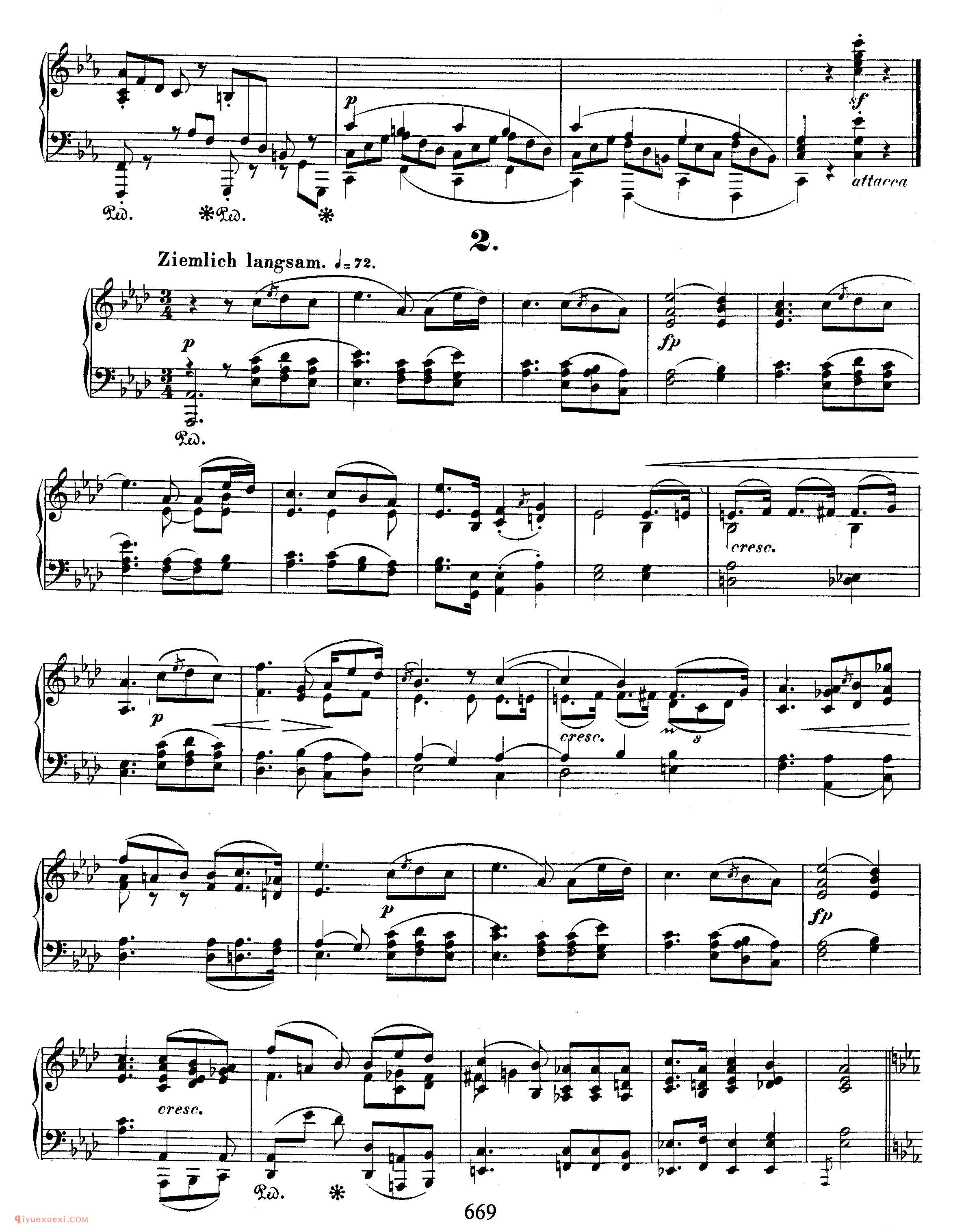 舒曼《幻想曲集》作品111_Schumann 3 Fantasy Pieces_ Op.111_舒曼钢琴谱