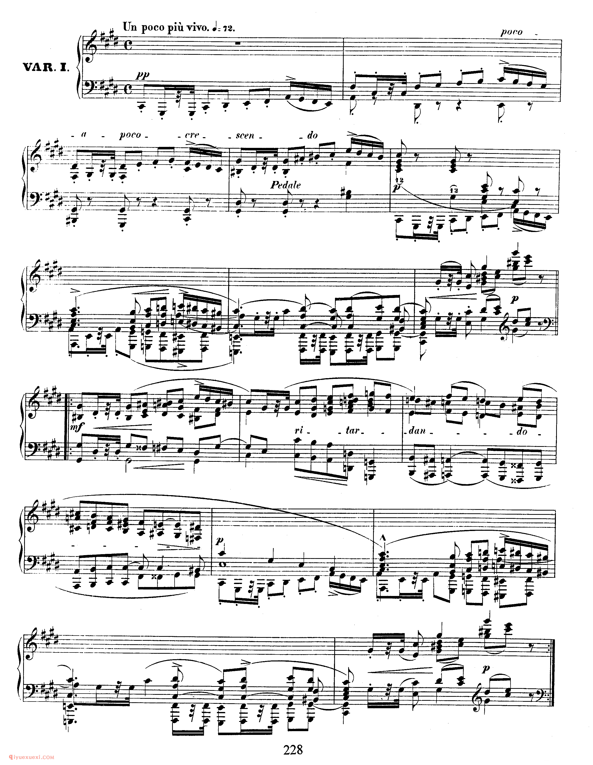 舒曼《交响练习曲》作品13_Schumann Symphonic Etudes Op.13_舒曼钢琴谱