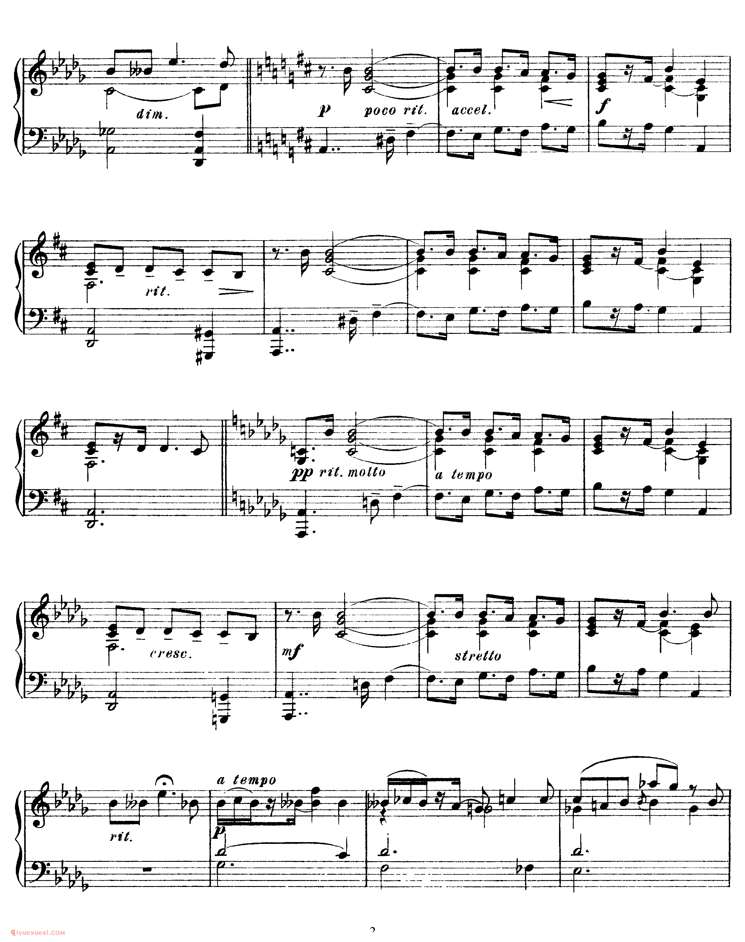 斯克里亚宾《两首玛祖卡舞曲》作品40_斯克里亚宾钢琴谱