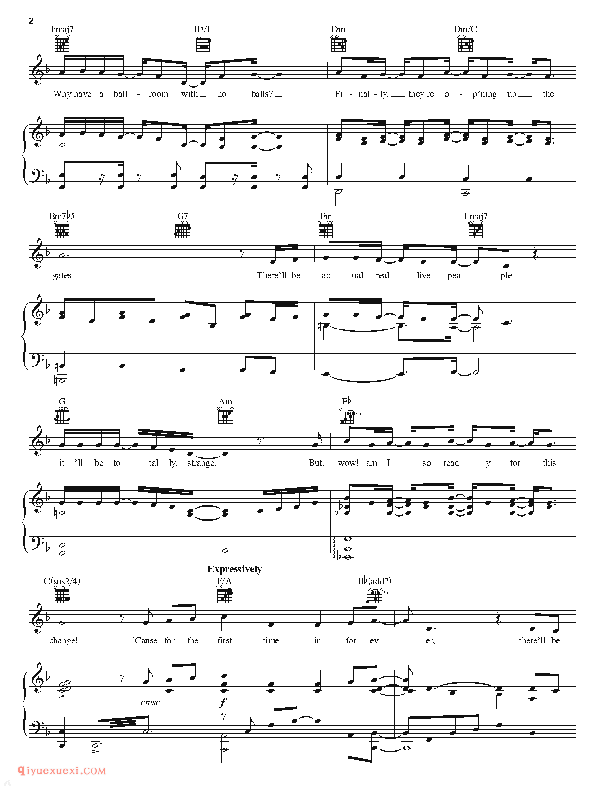 FOR THE FIRST TIME IN FOREVER_冰雪奇缘_Frozen Coldplay