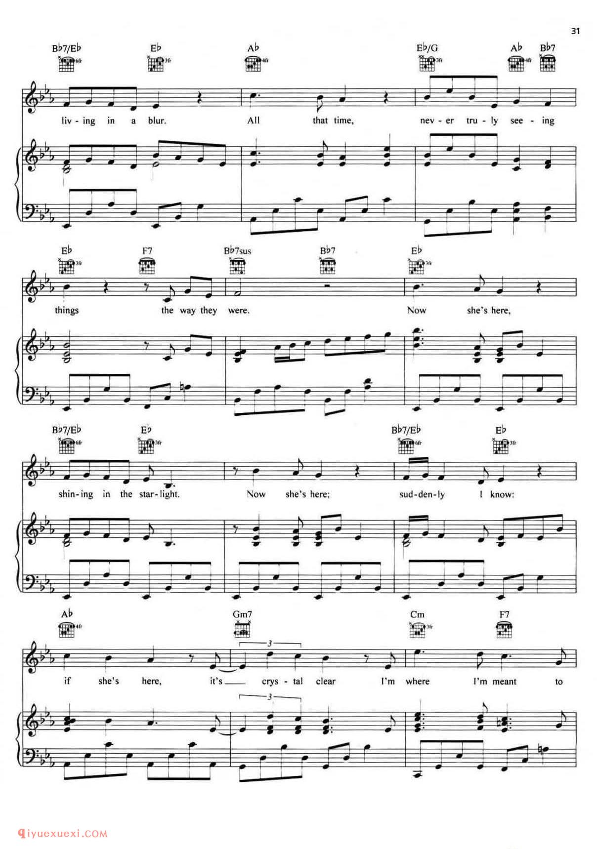 I See The Light_酷玩乐队(Coldplay)_钢琴乐谱