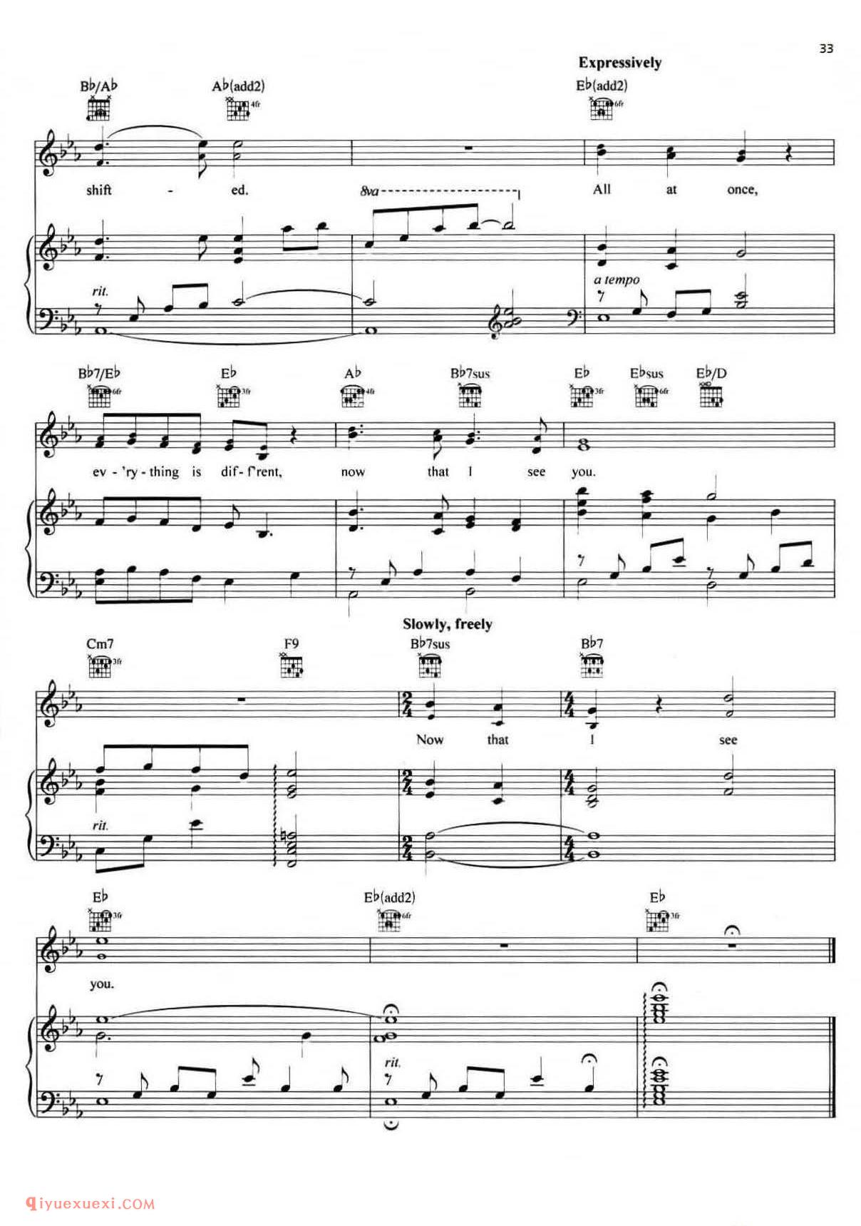 I See The Light_酷玩乐队(Coldplay)_钢琴乐谱