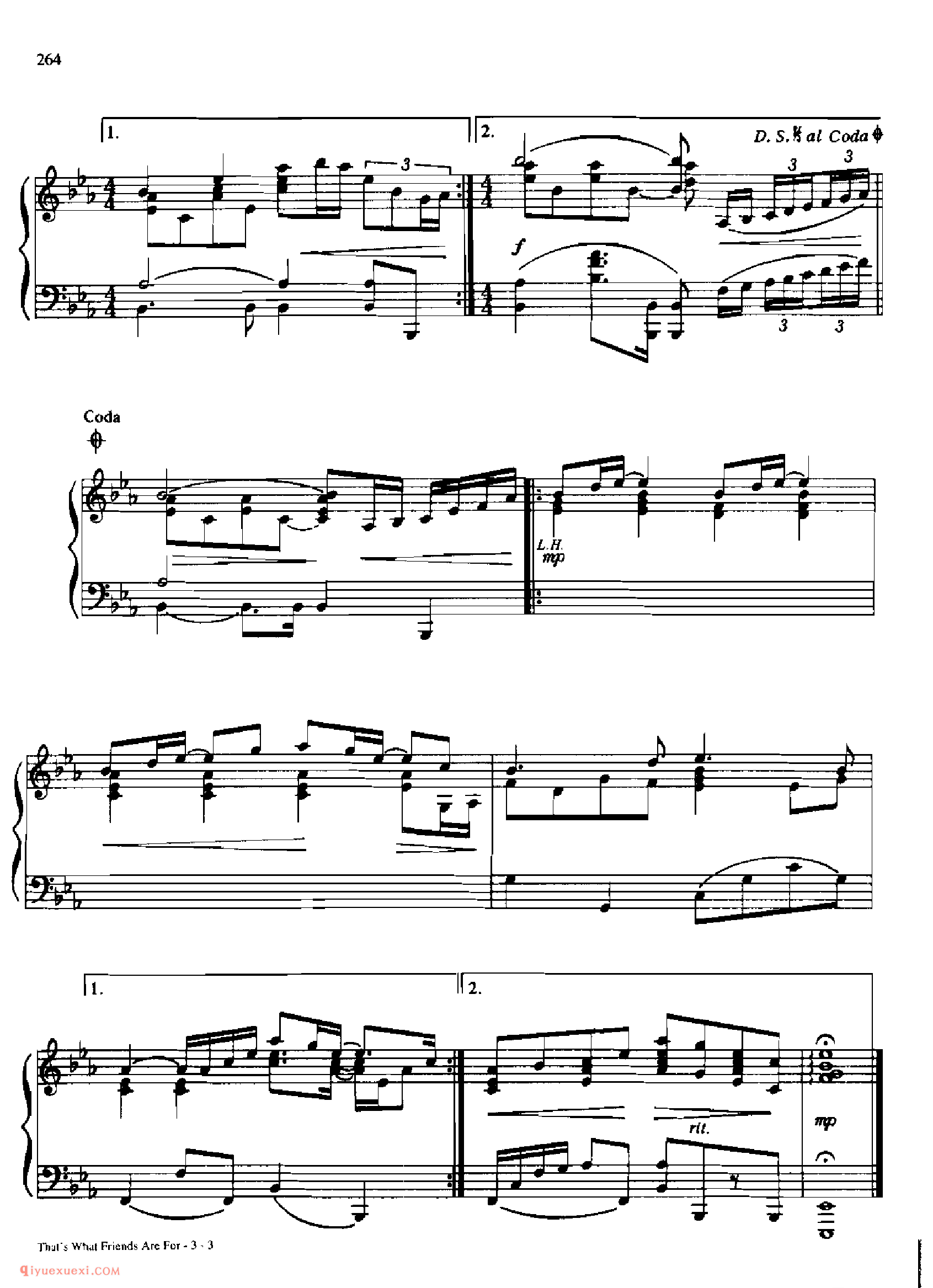 THAT'S WHAT FRIENDS ARE FOR_丹·考斯特_Dan Coates_钢琴高级独奏乐曲谱