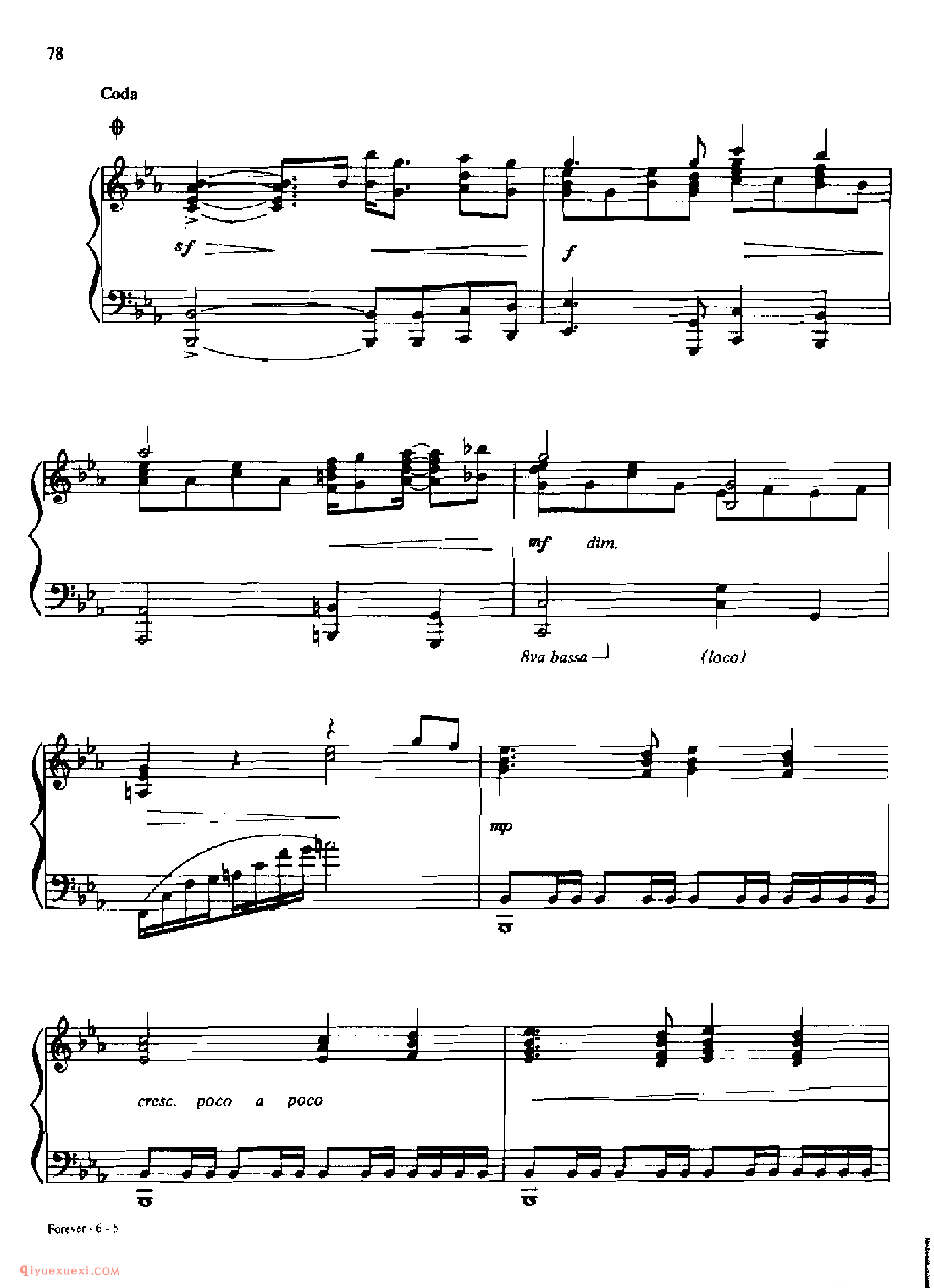 FOREVER_丹·考斯特_Dan Coates_钢琴高级独奏乐曲谱