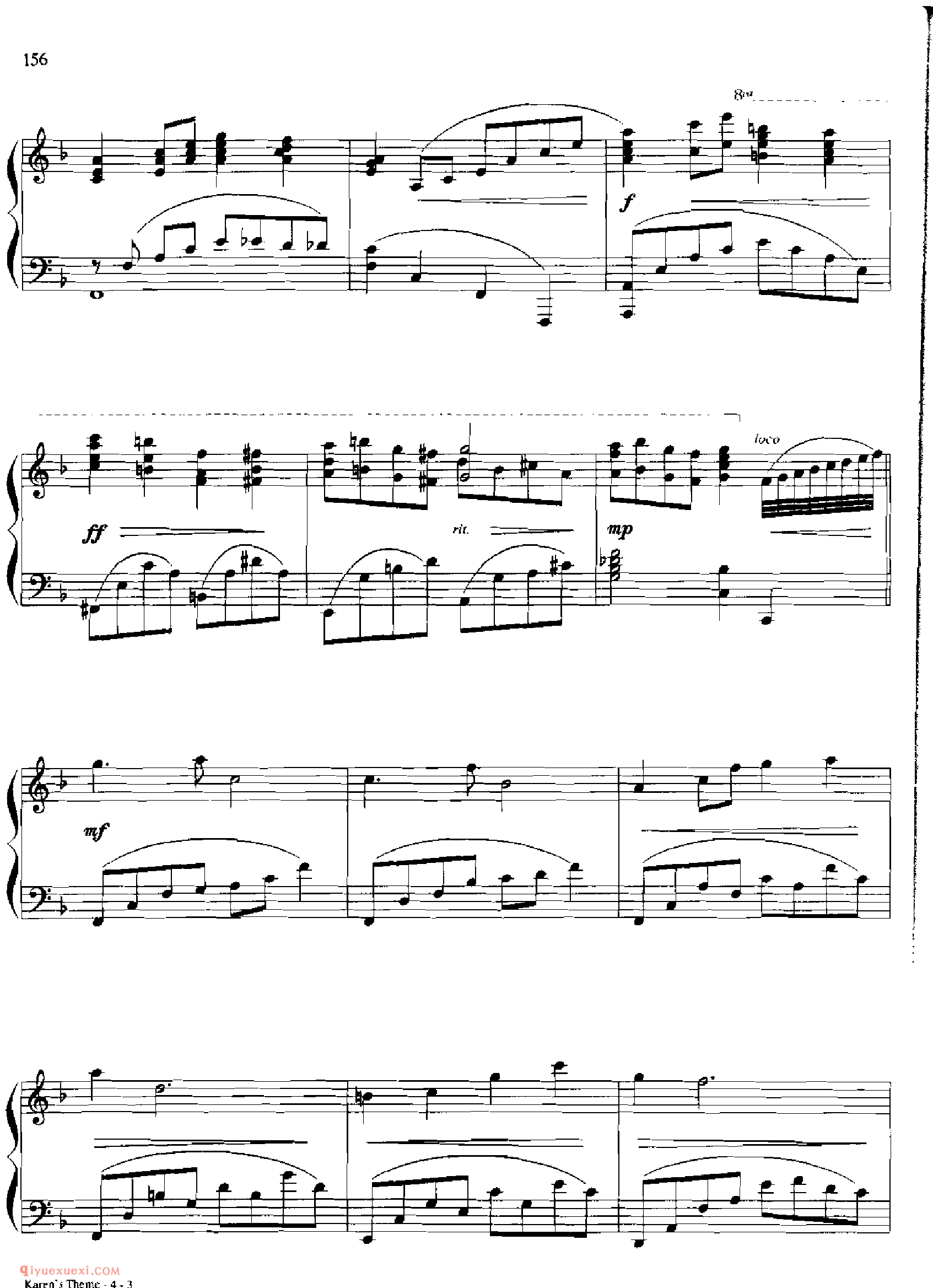 KAREN'S THEME_丹·考斯特_Dan Coates_钢琴高级独奏乐曲谱