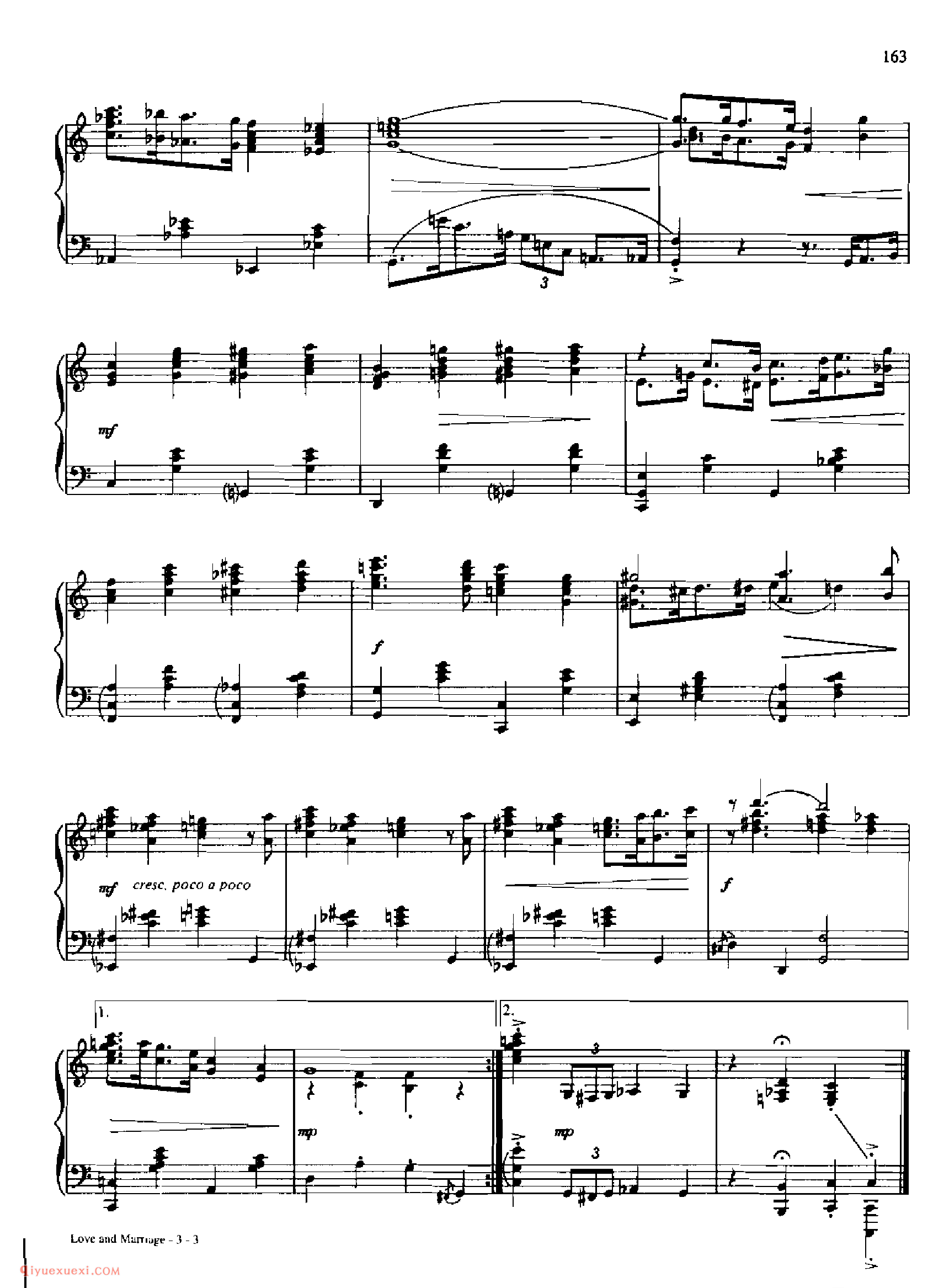 LOVE AND MARRIAGE_丹·考斯特_Dan Coates_钢琴高级独奏乐曲谱