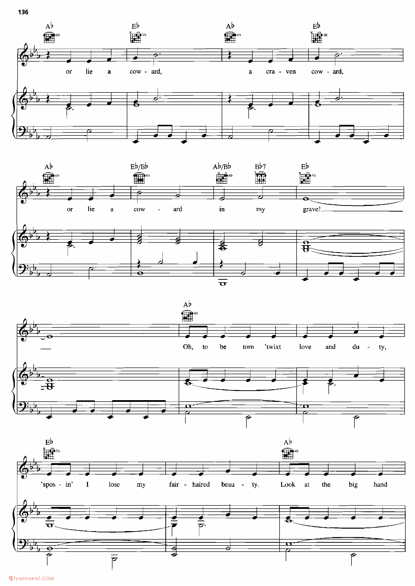 HIGH NOON_钢琴•声乐•吉他_世界经典影视乐曲谱