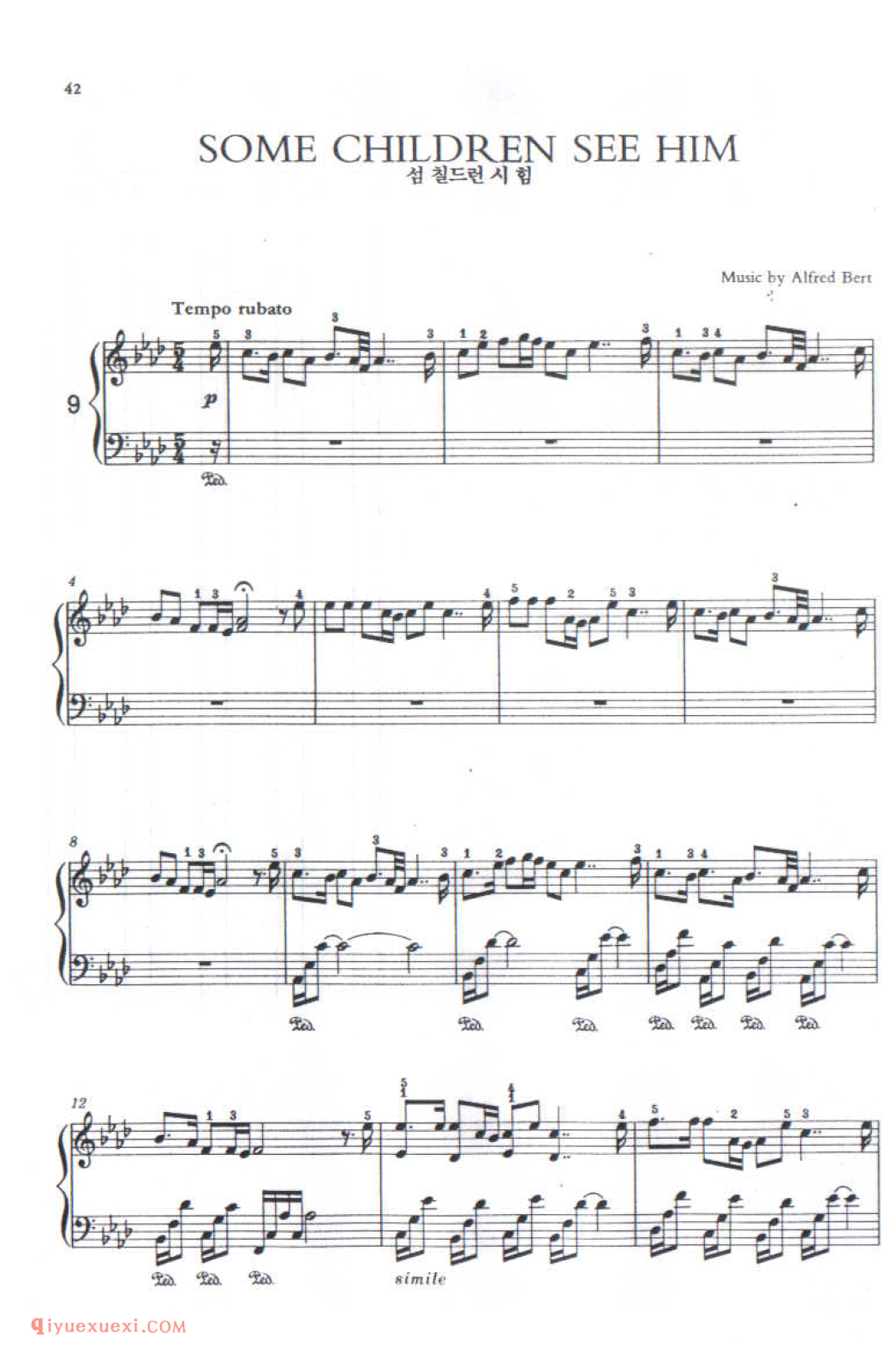 SOME CHILDREN SEE HIM_乔治·温斯顿钢琴独奏乐曲谱