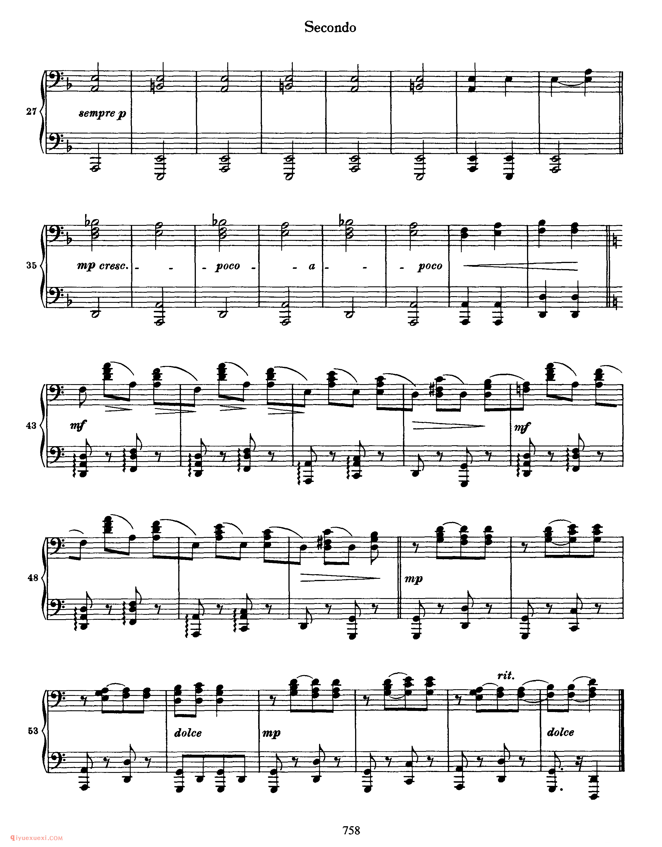 Hungarian Dance No. 11 in D Minor_勃拉姆斯《匈牙利舞曲》四手联弹