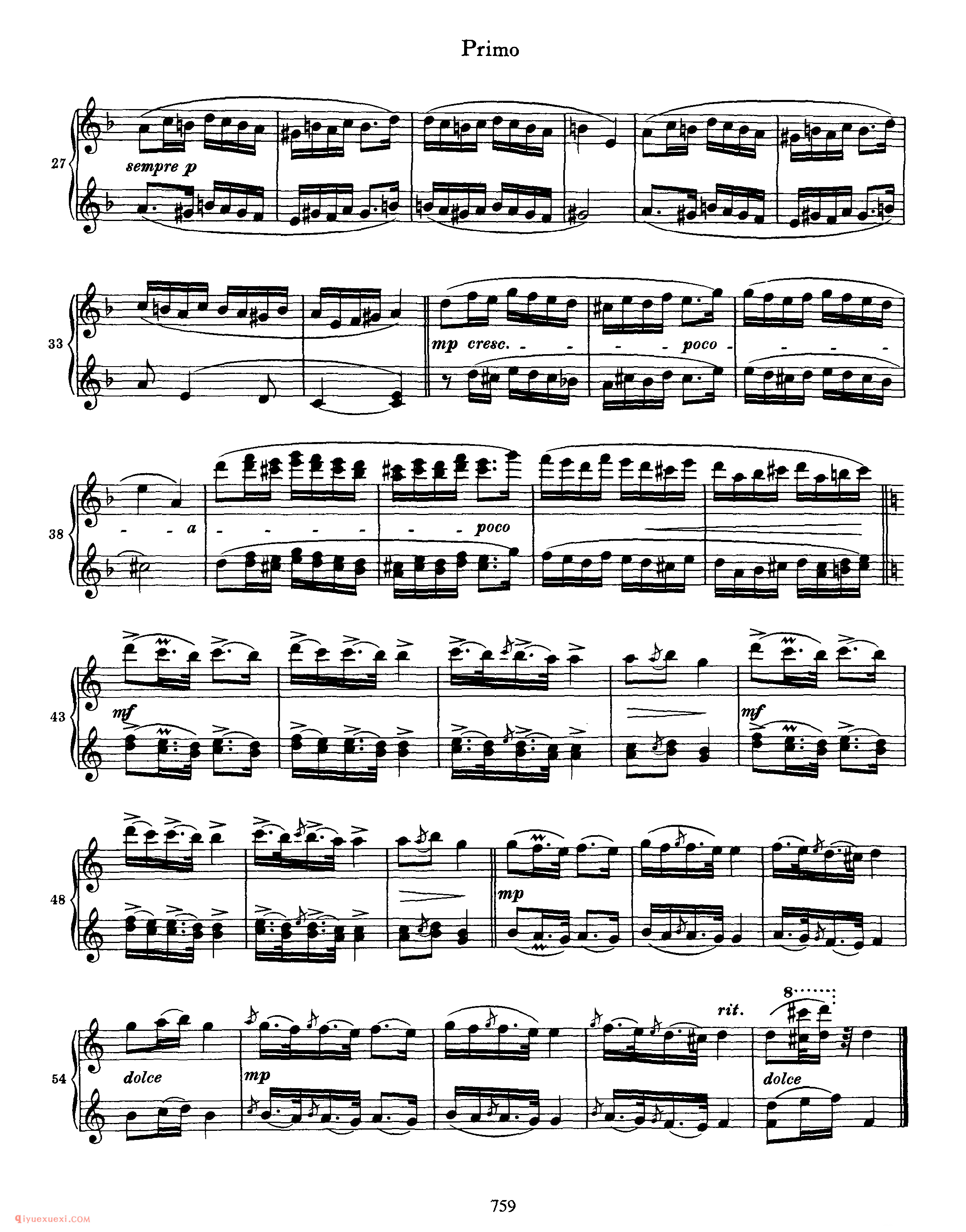 Hungarian Dance No. 11 in D Minor_勃拉姆斯《匈牙利舞曲》四手联弹