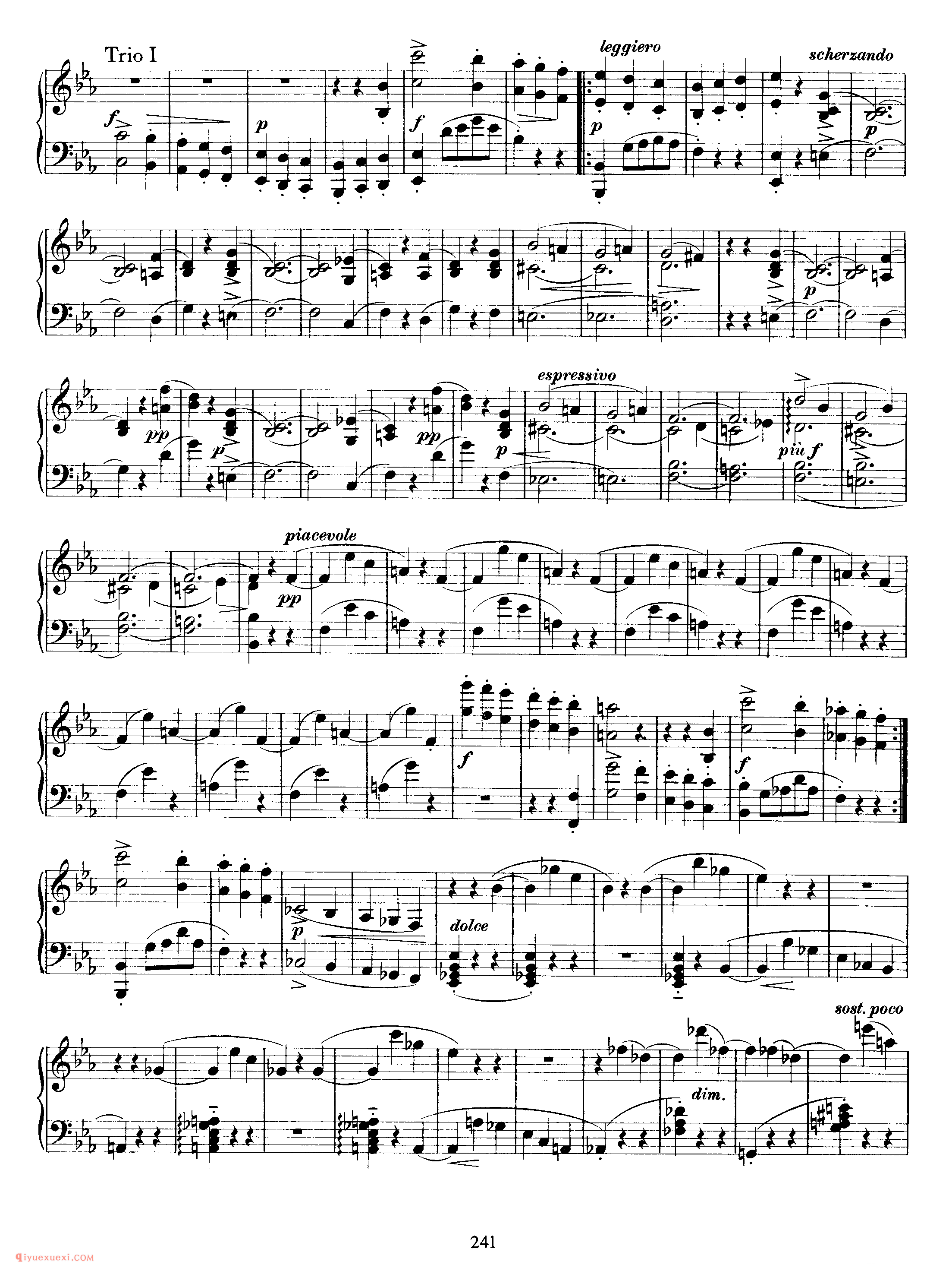 勃拉姆斯《谐谑曲》作品4_ Scherzo Op.4_约翰内斯·勃拉姆斯钢琴乐谱