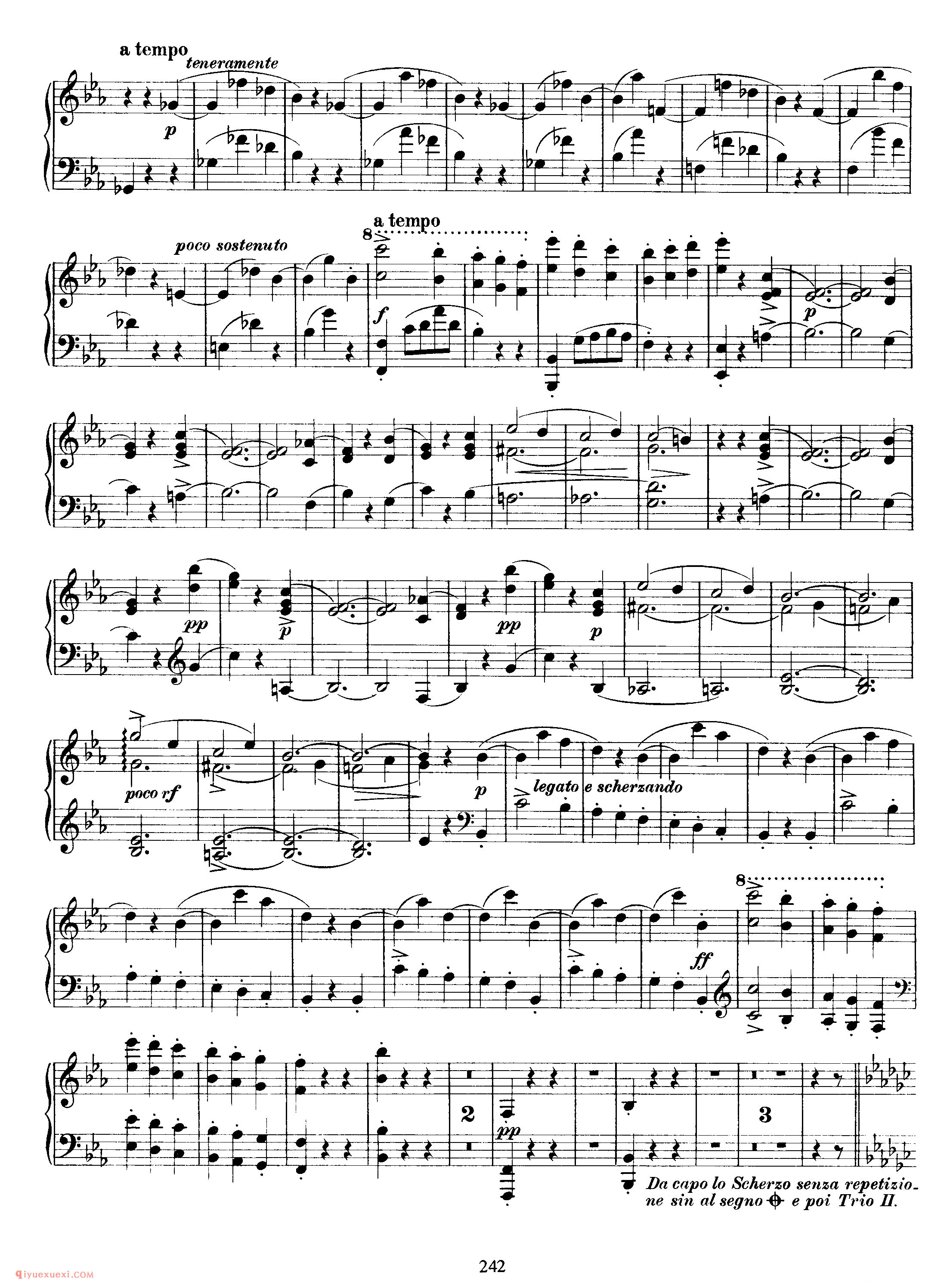 勃拉姆斯《谐谑曲》作品4_ Scherzo Op.4_约翰内斯·勃拉姆斯钢琴乐谱