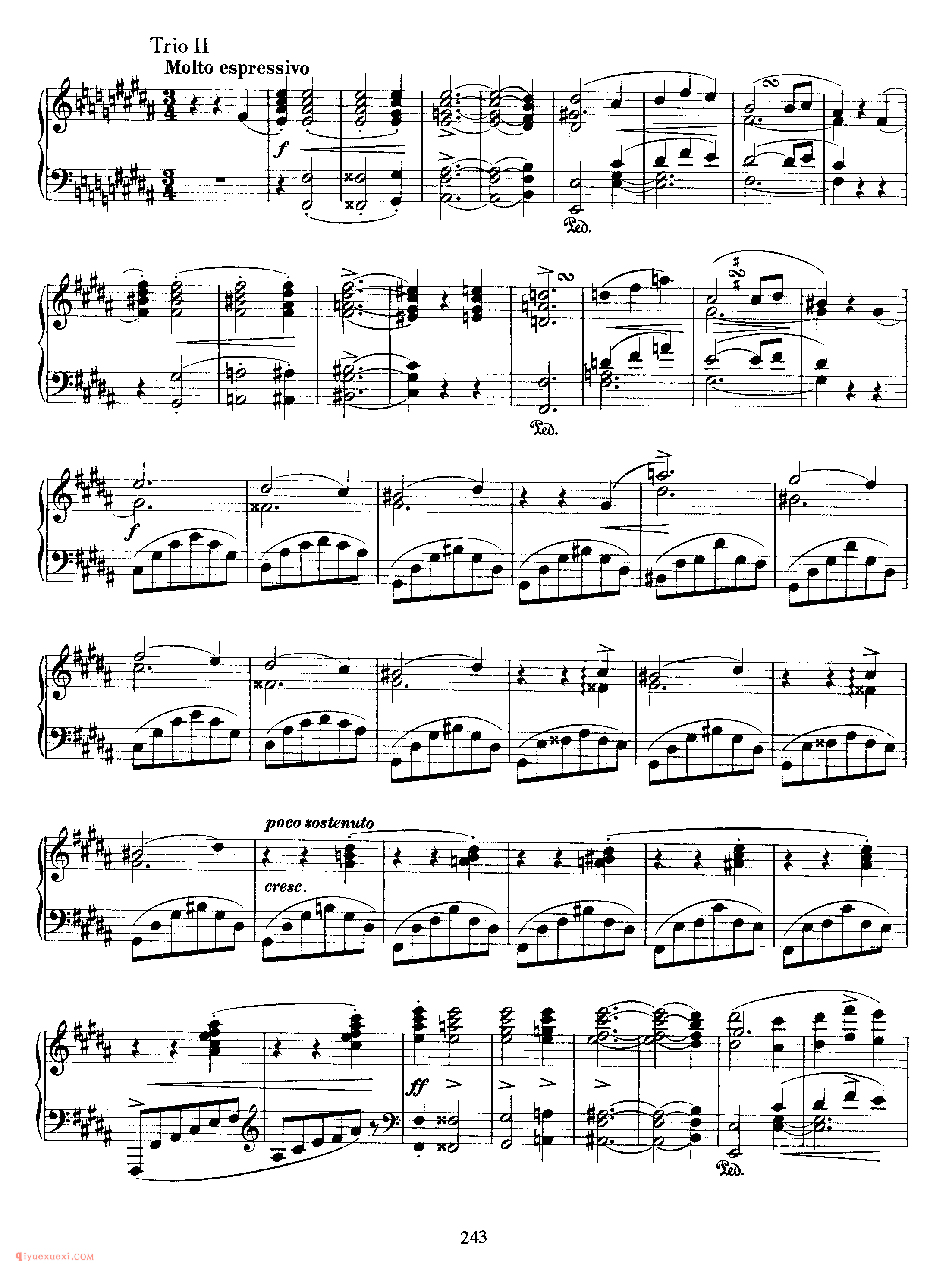 勃拉姆斯《谐谑曲》作品4_ Scherzo Op.4_约翰内斯·勃拉姆斯钢琴乐谱