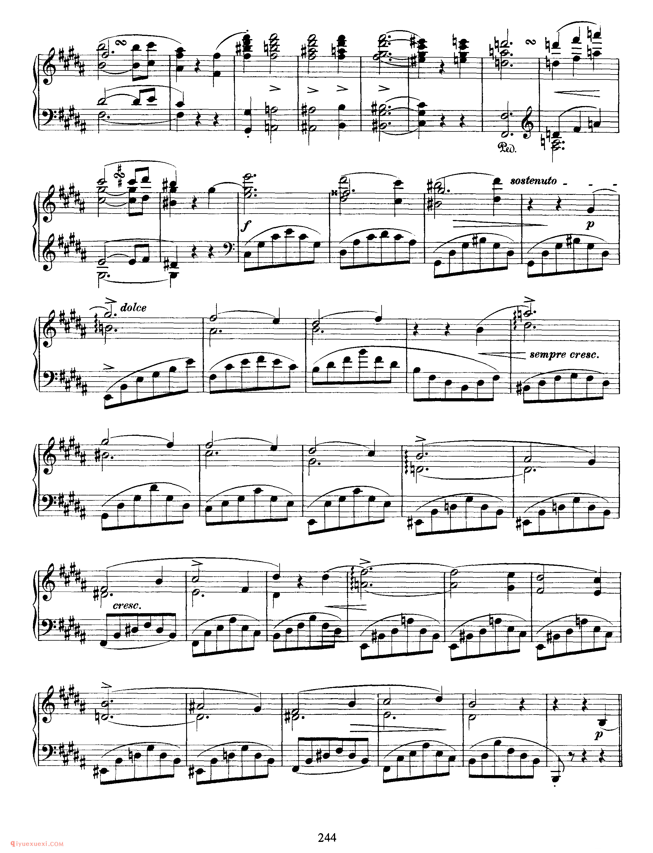 勃拉姆斯《谐谑曲》作品4_ Scherzo Op.4_约翰内斯·勃拉姆斯钢琴乐谱