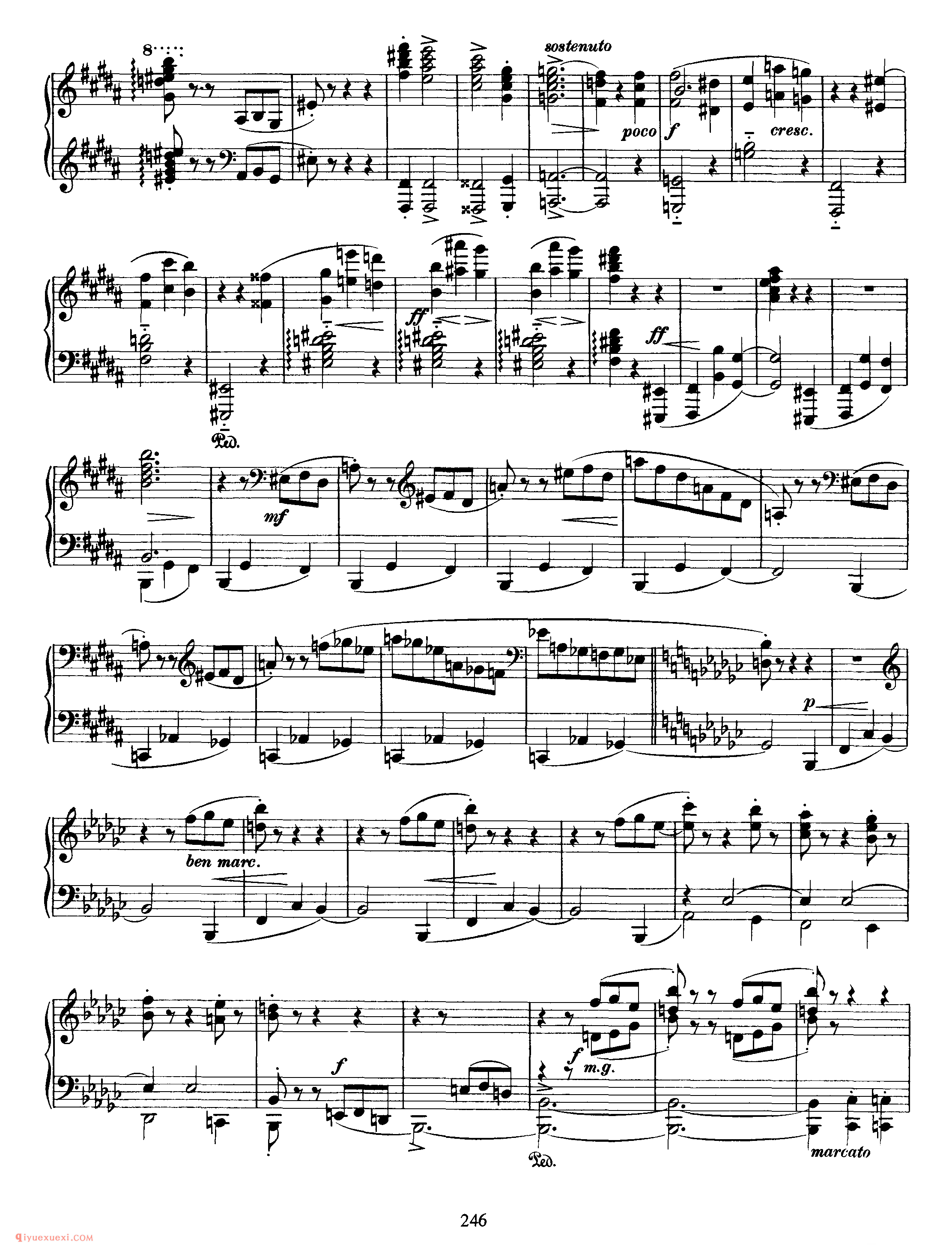 勃拉姆斯《谐谑曲》作品4_ Scherzo Op.4_约翰内斯·勃拉姆斯钢琴乐谱