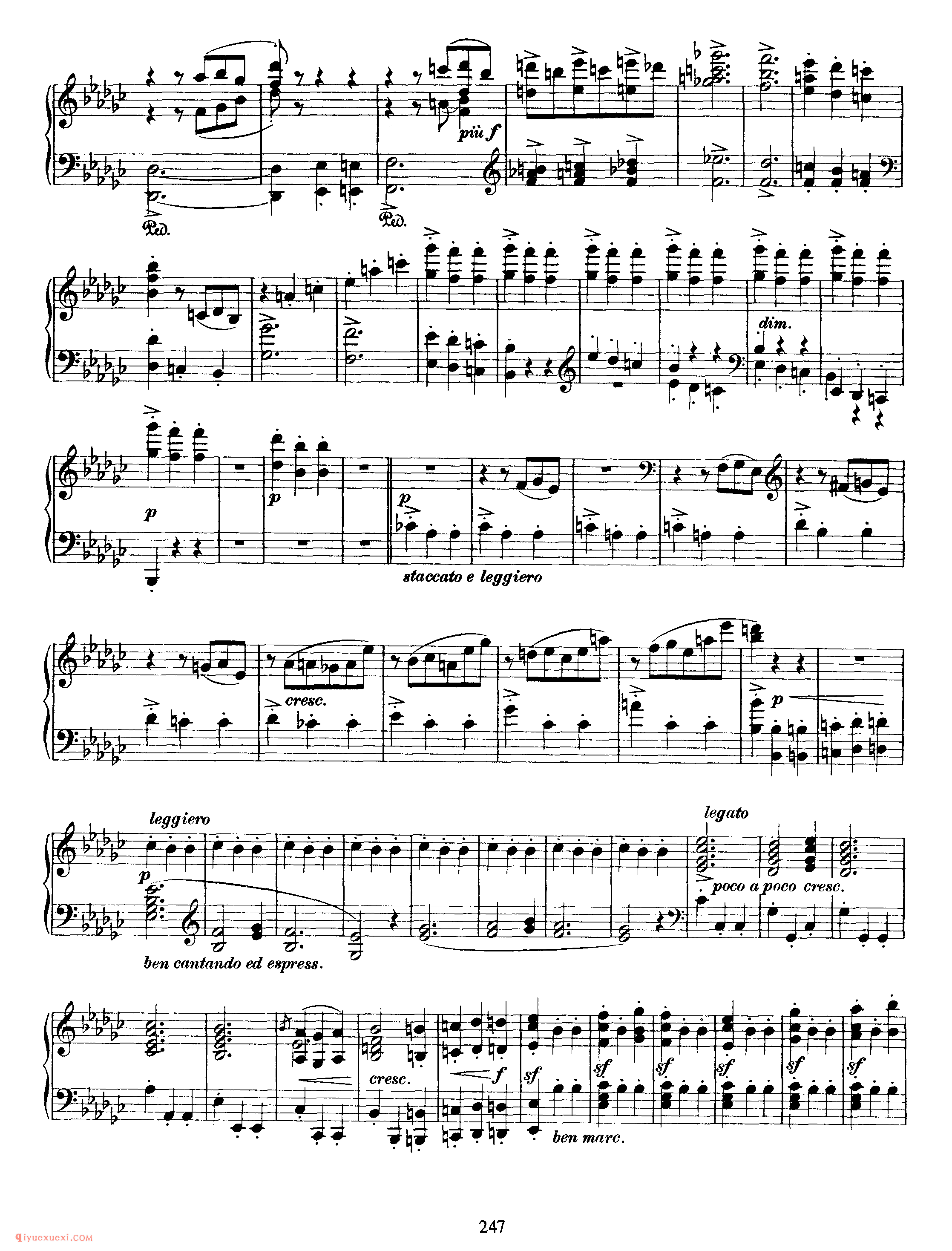 勃拉姆斯《谐谑曲》作品4_ Scherzo Op.4_约翰内斯·勃拉姆斯钢琴乐谱