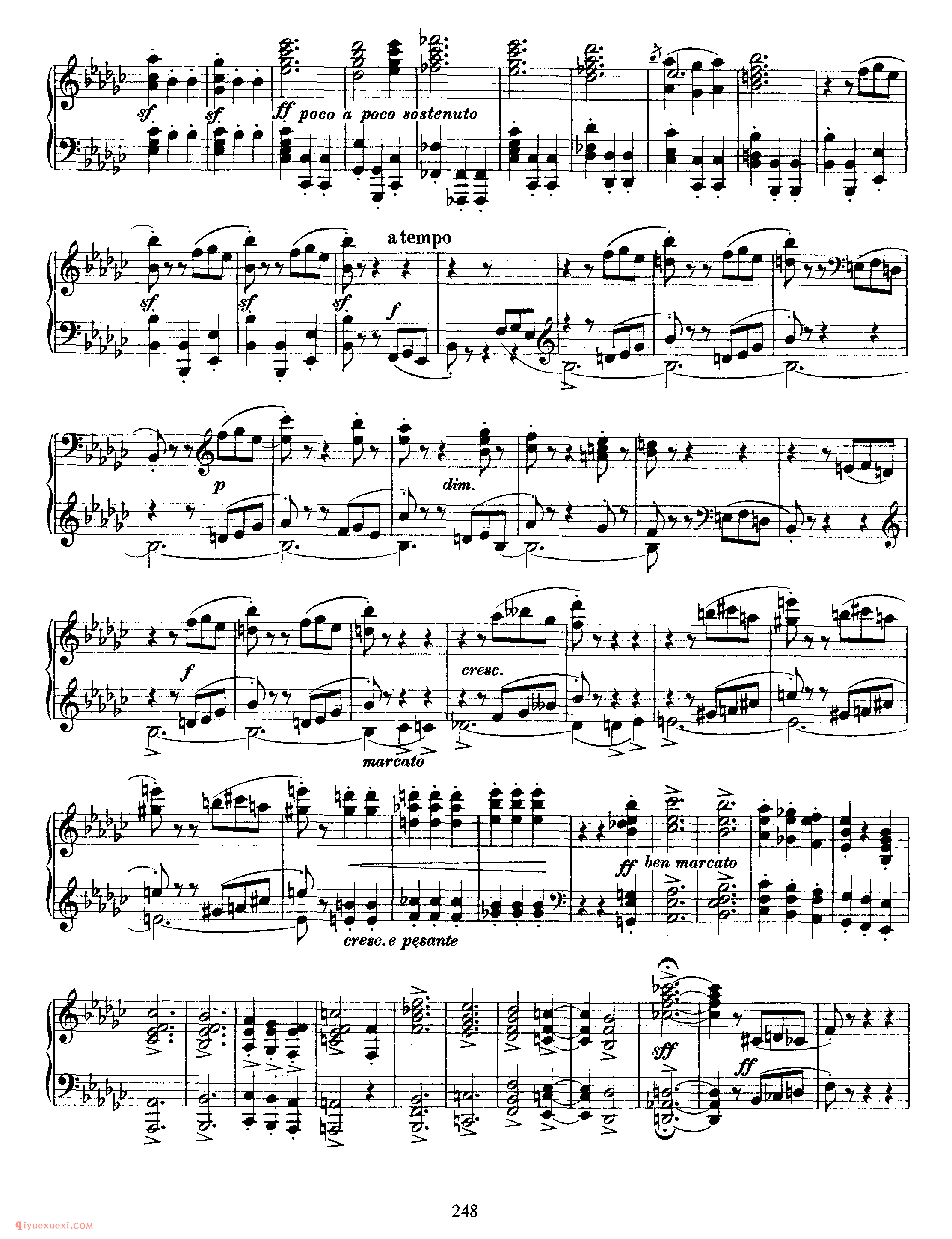 勃拉姆斯《谐谑曲》作品4_ Scherzo Op.4_约翰内斯·勃拉姆斯钢琴乐谱