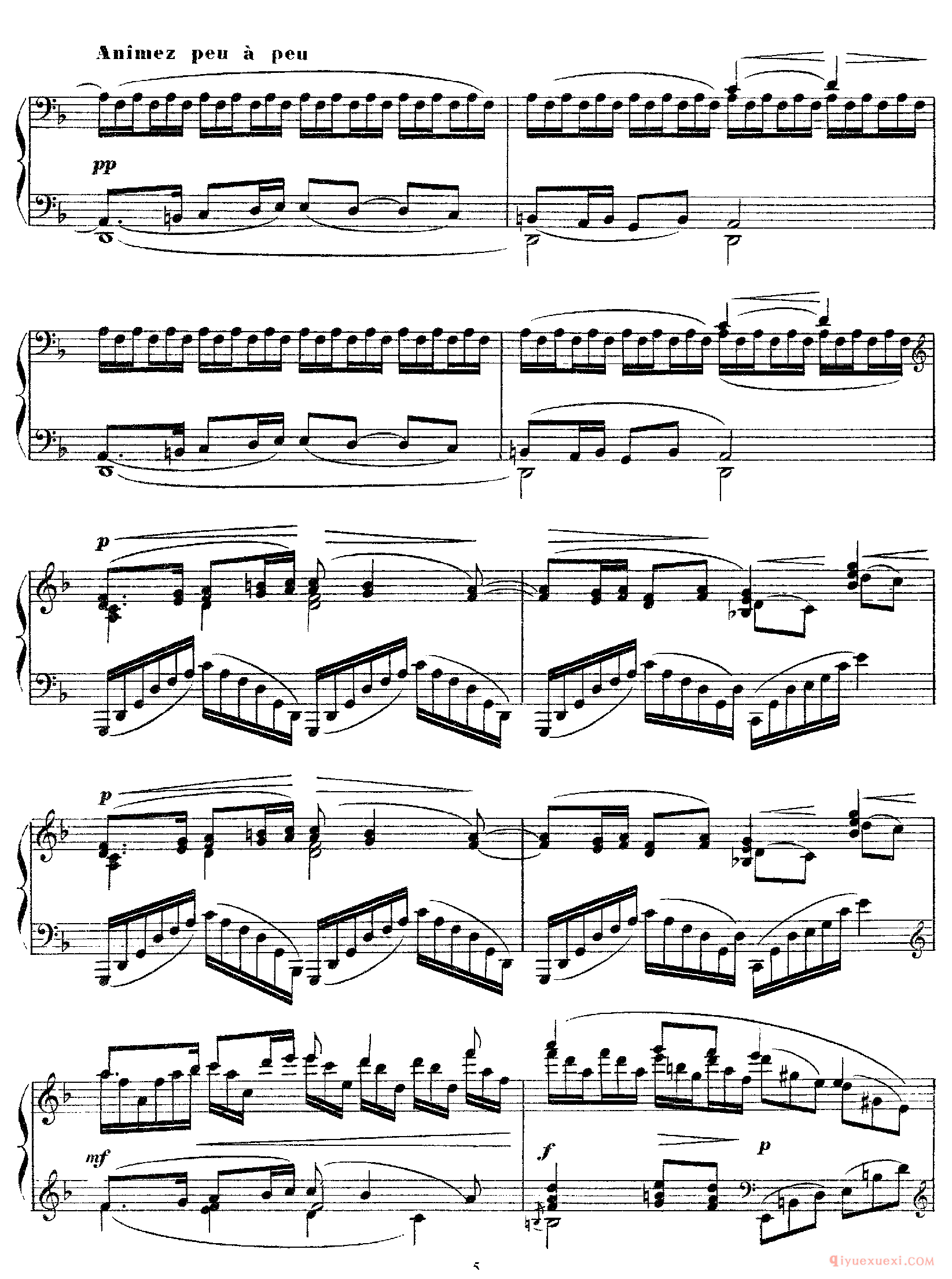 德彪西F大调叙事曲 Debussy Ballade in F Major_德彪西钢琴乐谱