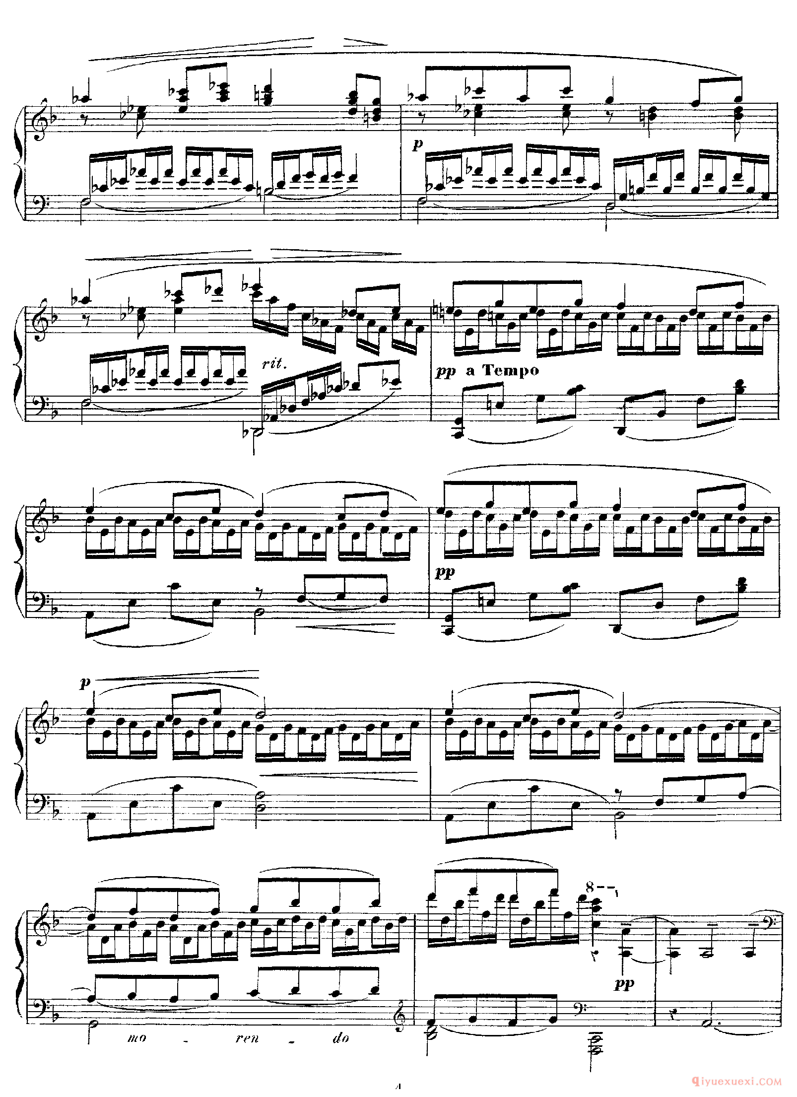 德彪西F大调叙事曲 Debussy Ballade in F Major_德彪西钢琴乐谱