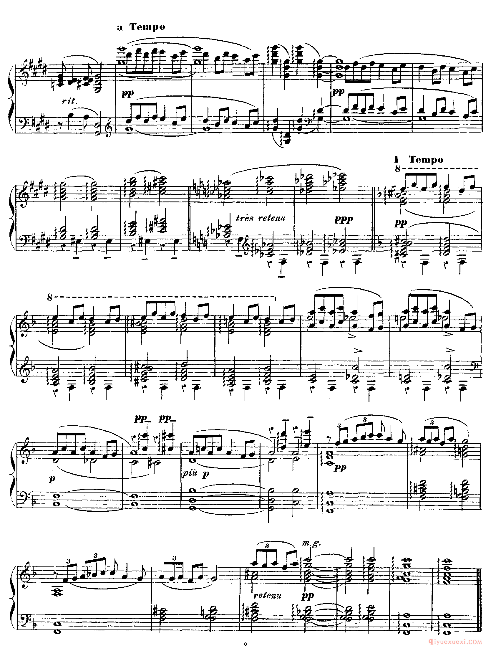 德彪西F大调叙事曲 Debussy Ballade in F Major_德彪西钢琴乐谱
