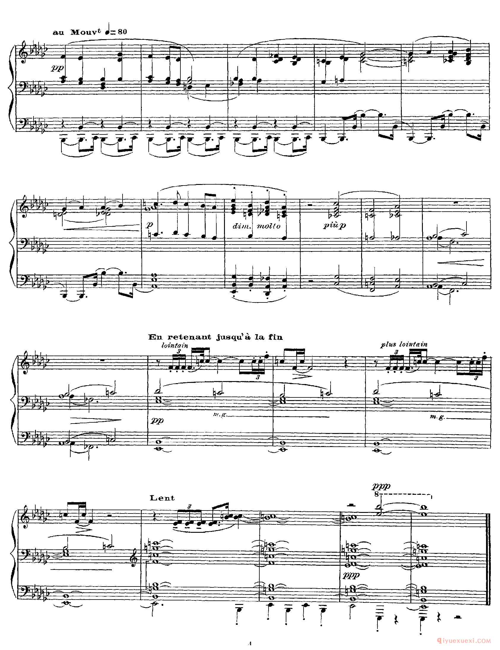 德彪西《英雄摇篮曲 L 132》Debussy: Berceuse héroïque, L 132_德彪西钢琴乐谱