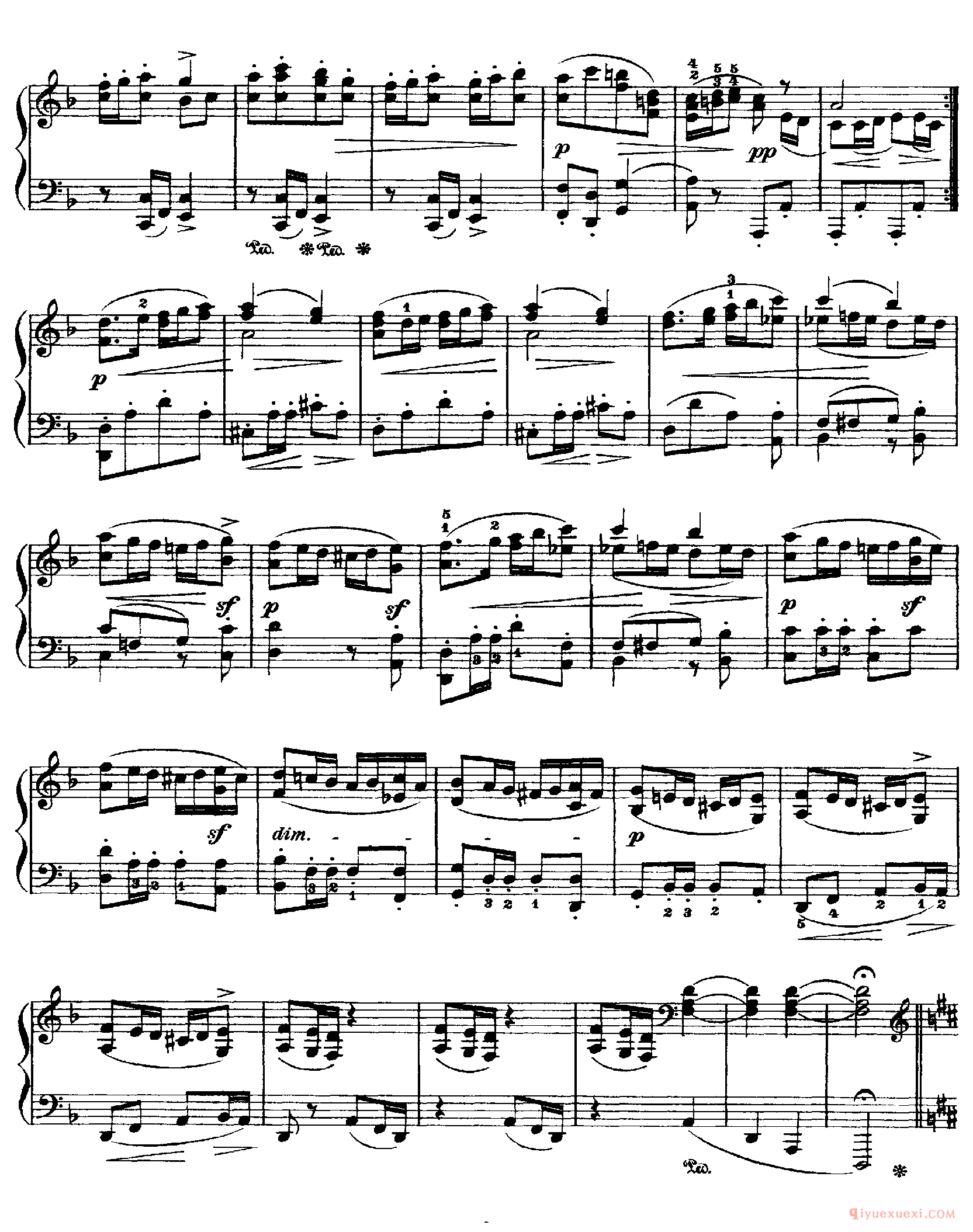 Polka in d_波尔卡_德沃夏克钢琴谱