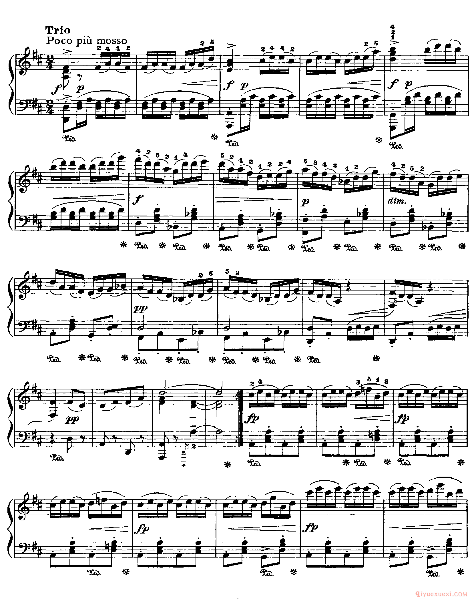 Polka in d_波尔卡_德沃夏克钢琴谱