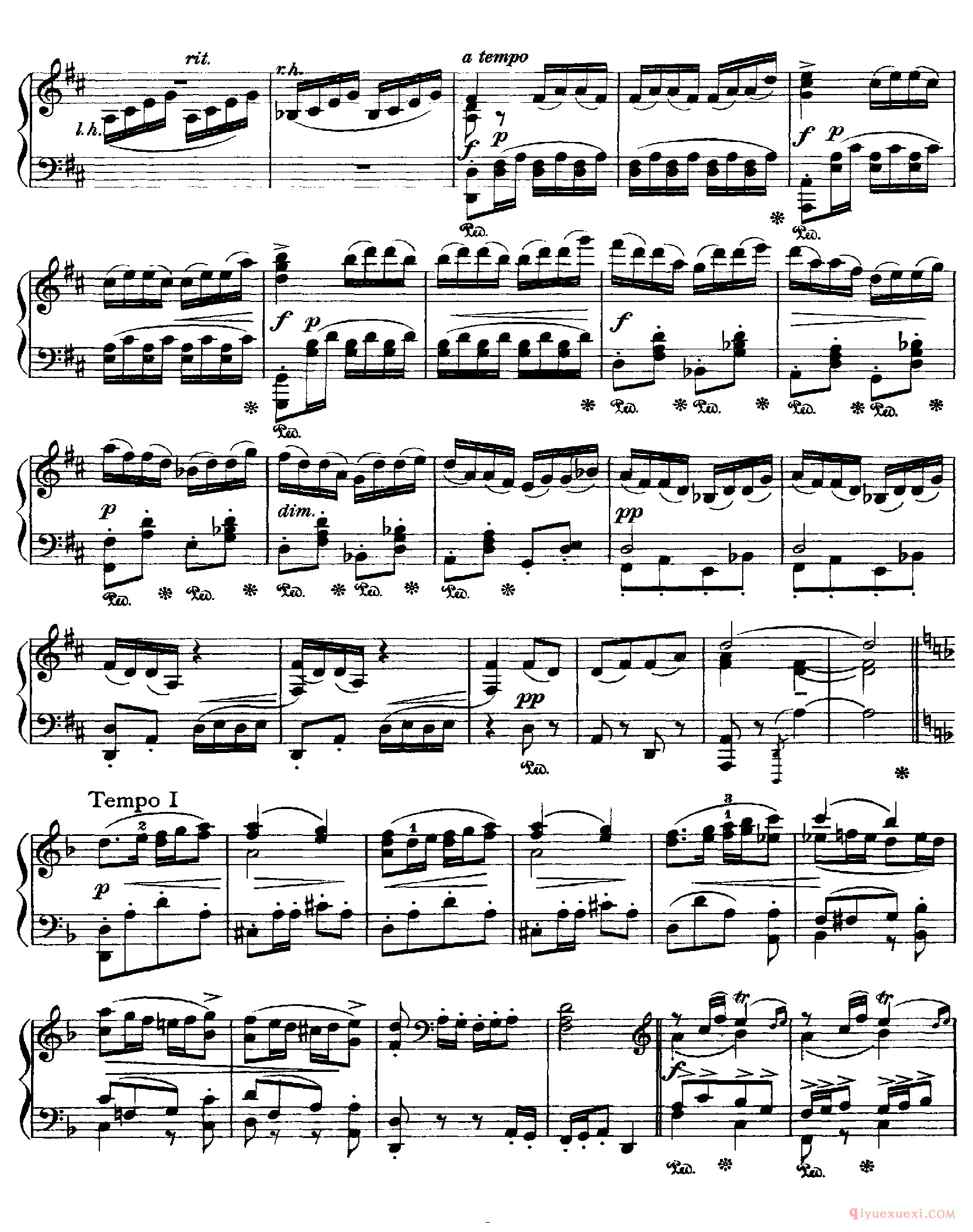 Polka in d_波尔卡_德沃夏克钢琴谱