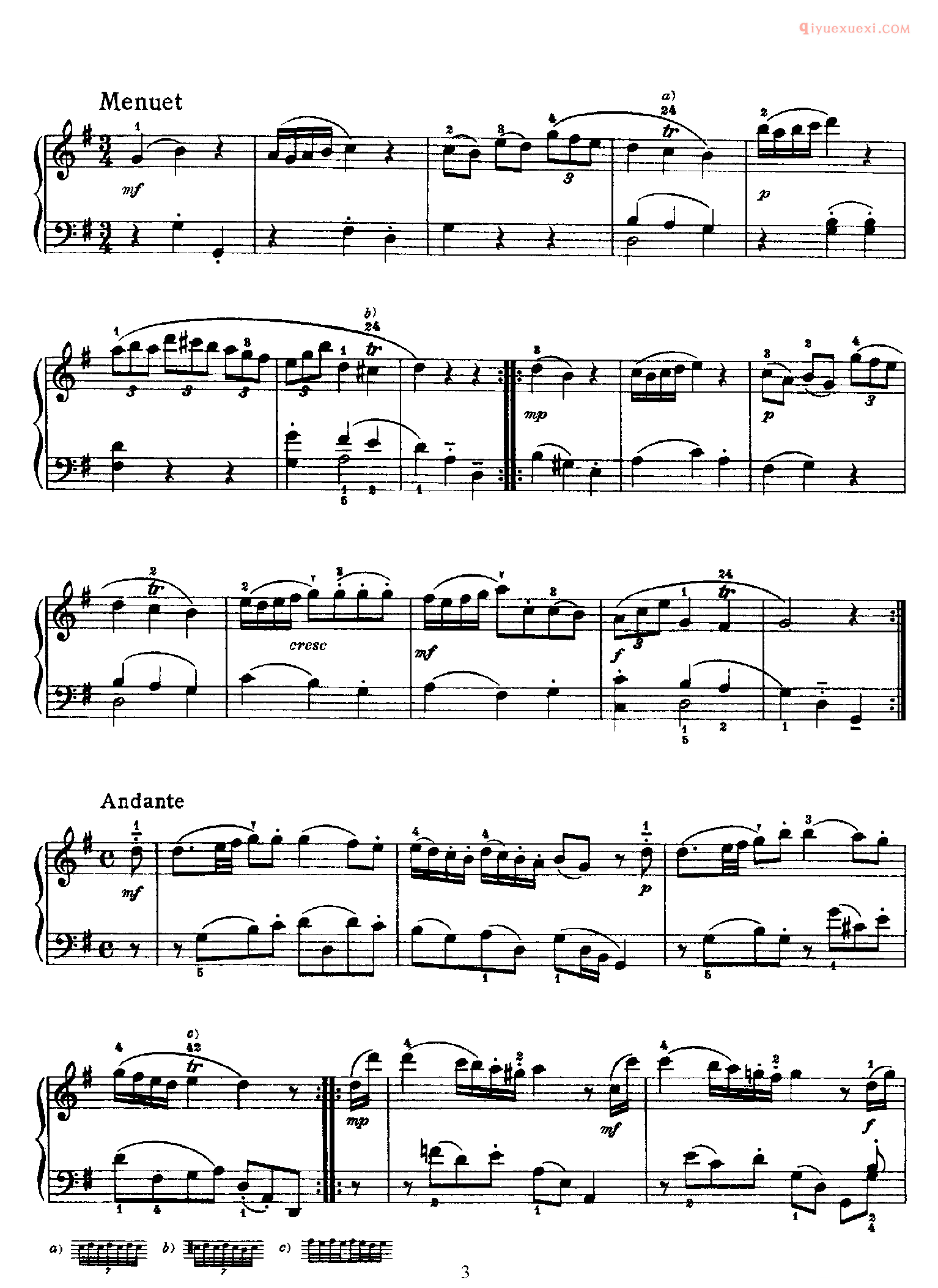 海顿G大调《第8钢琴奏鸣曲》Franz Joseph Haydn Sonata in G Major_海顿钢琴谱