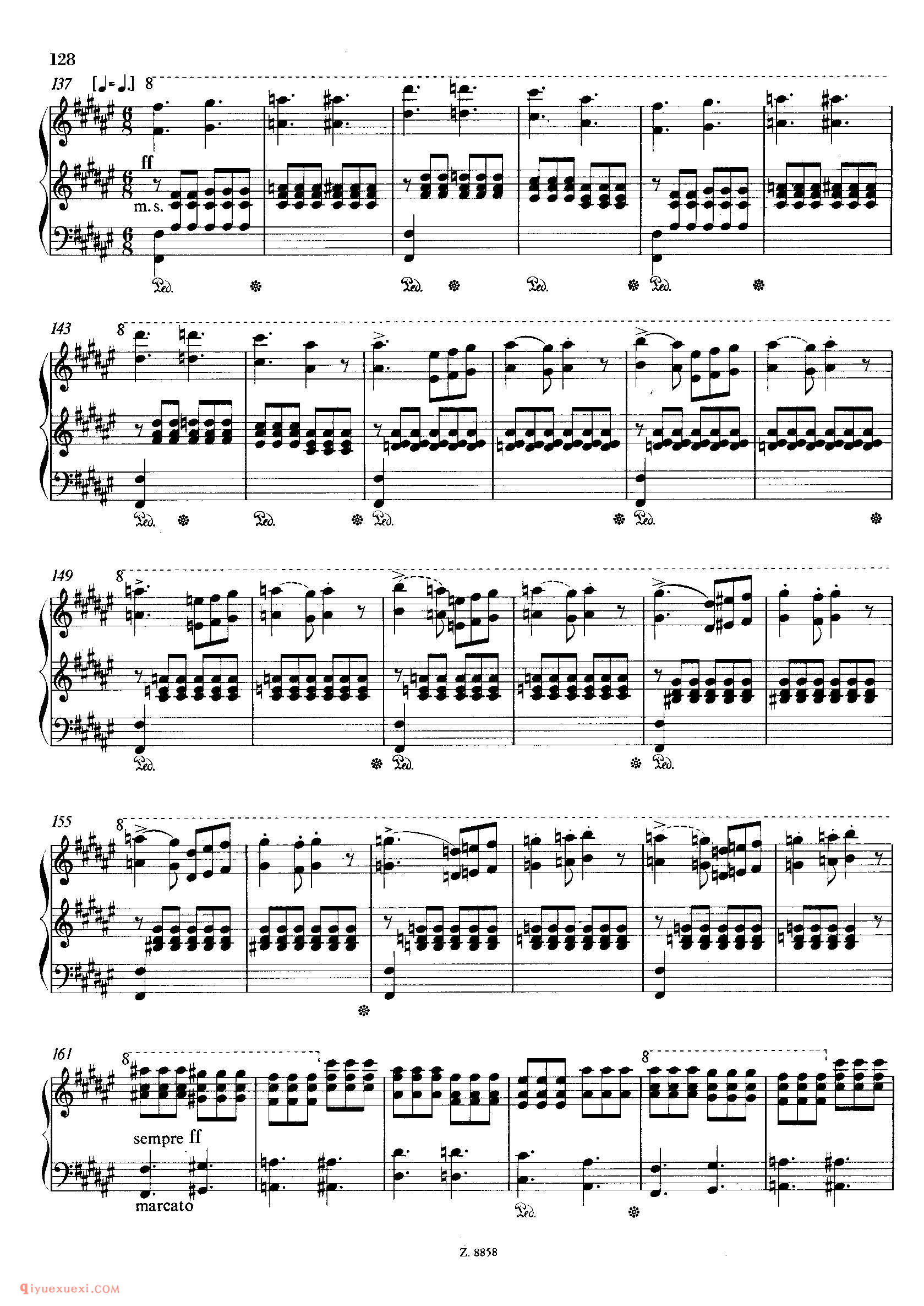 李斯特第四梅菲斯特圆舞曲 Mephisto Waltz No.4 S.696(216b)_李斯特钢琴乐谱