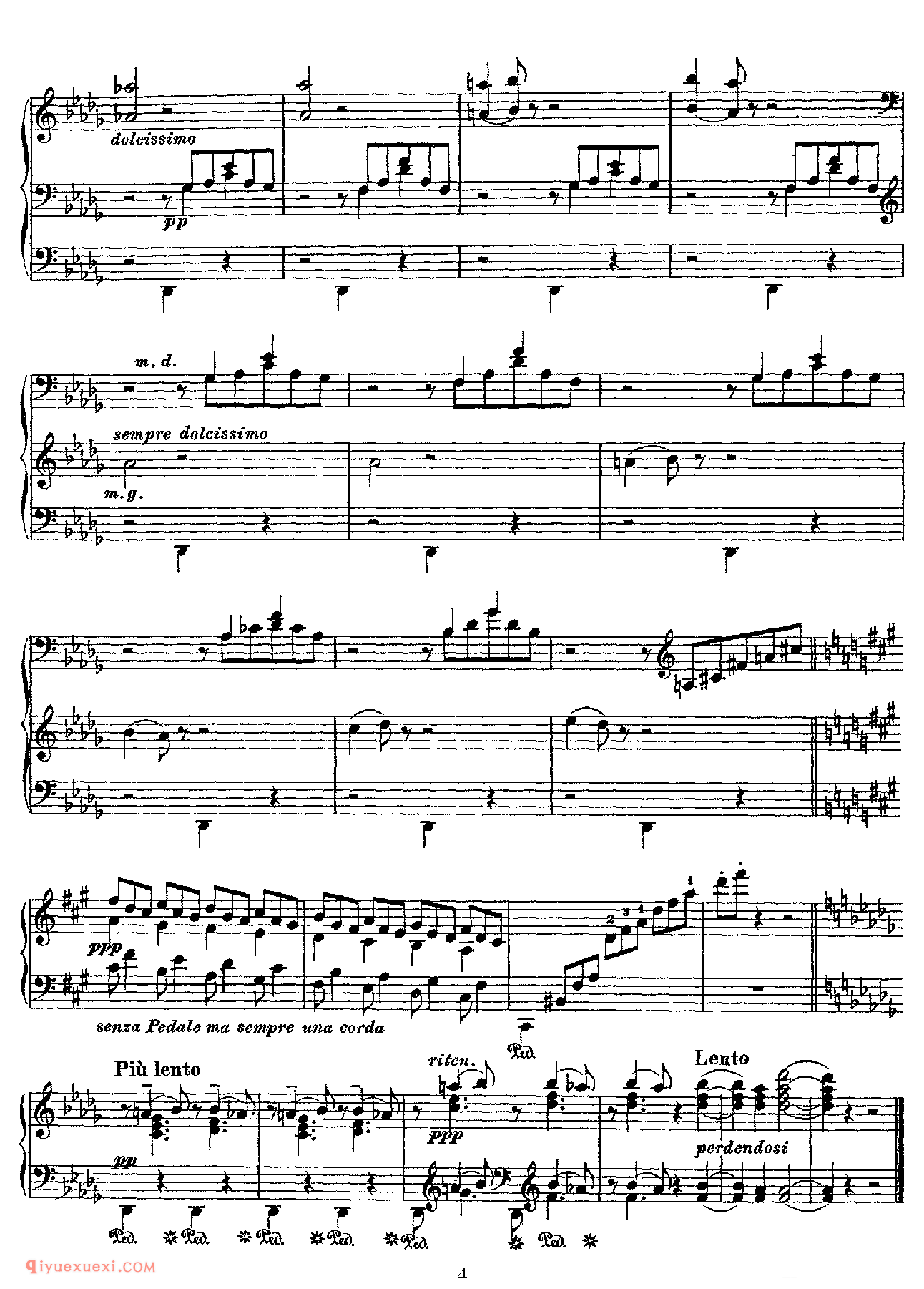 李斯特摇篮曲 S.174_李斯特钢琴乐谱