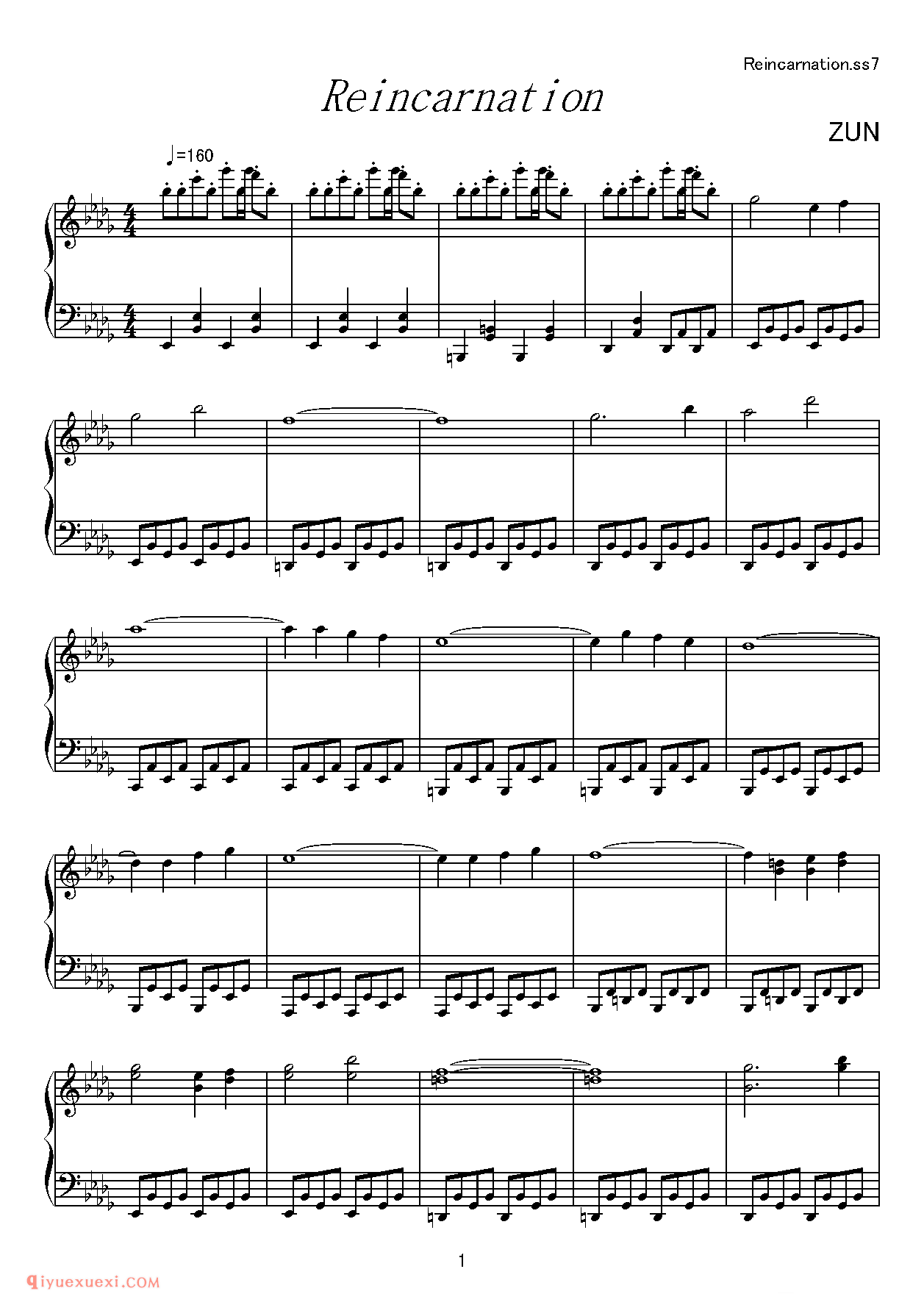 [kituneyuu][normal][4]_东方(project)钢琴谱