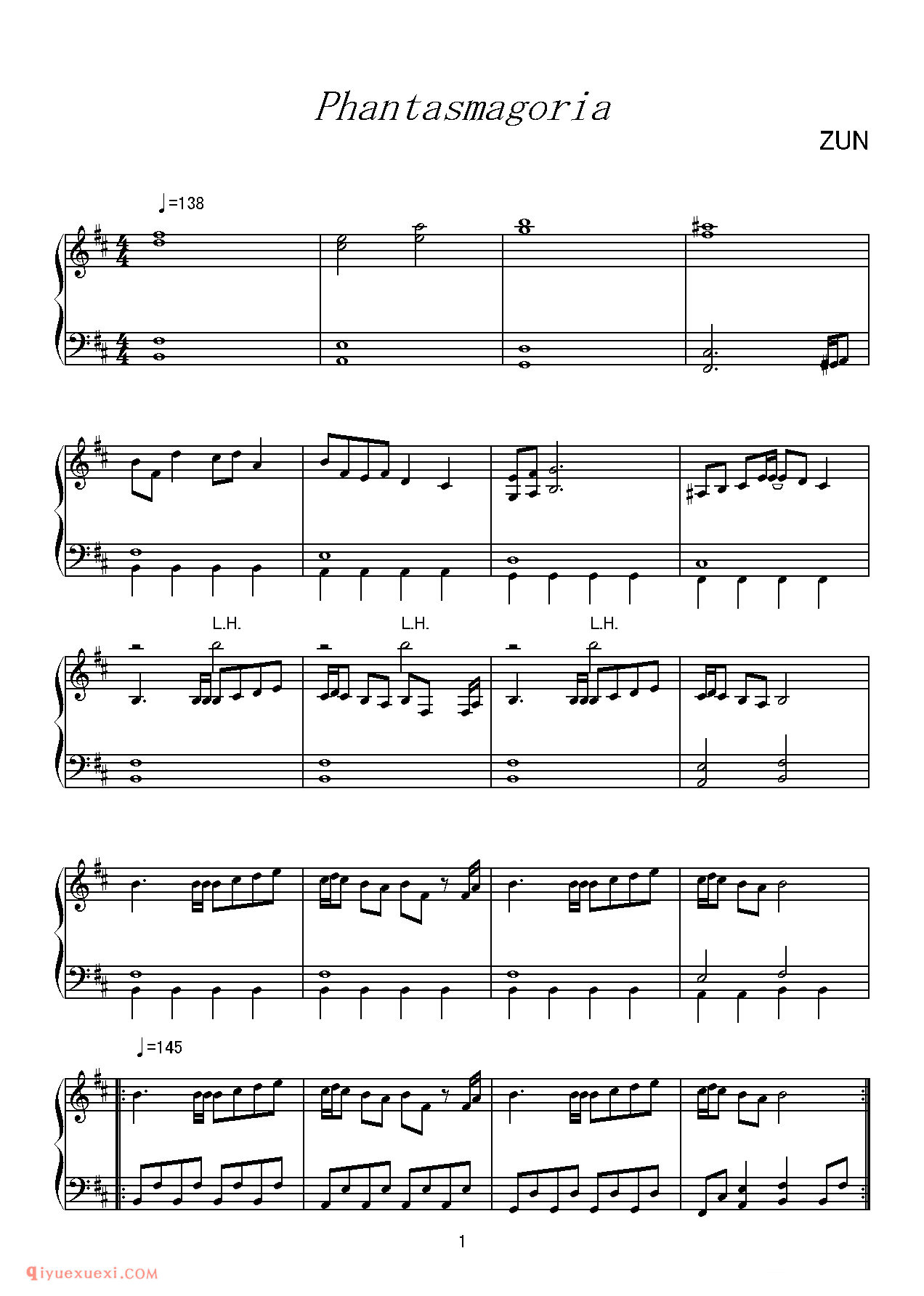 [kituneyuu][normal][3]_东方(project)钢琴谱