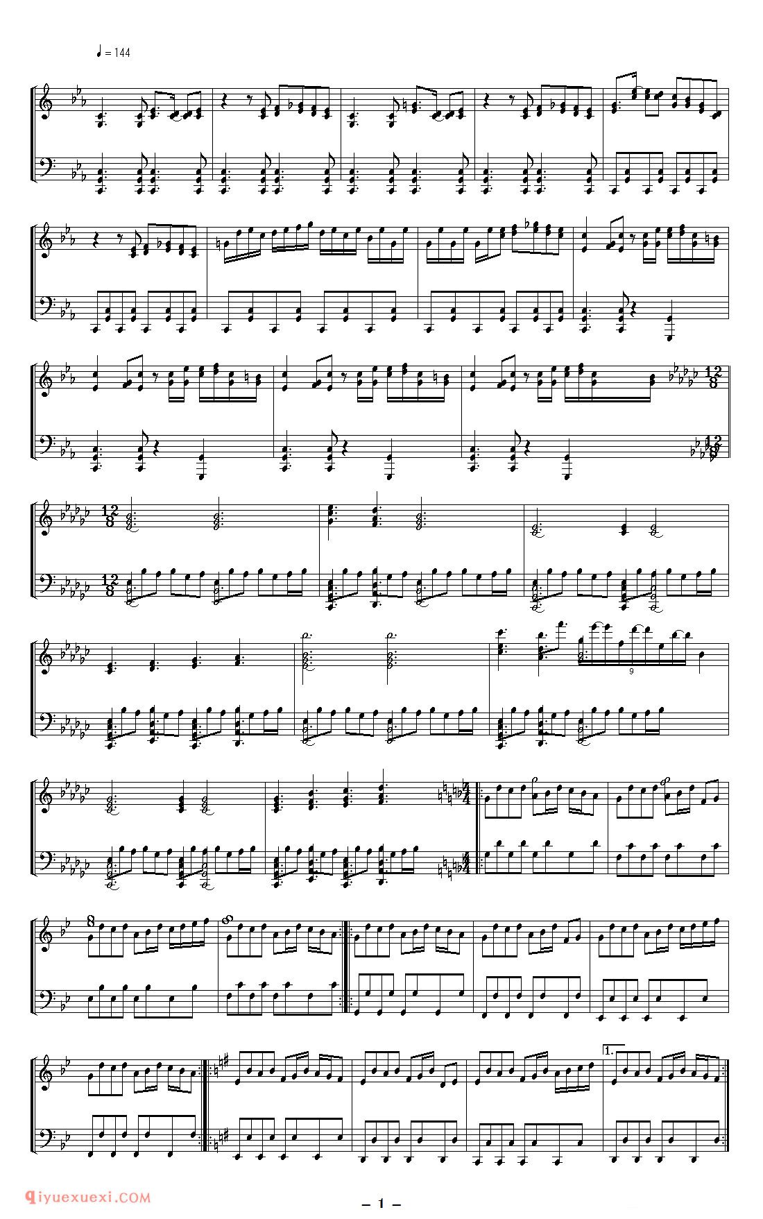 [因幡輝哉][normal][2]_月時計～ルナ・ダイアル_东方(project)钢琴谱