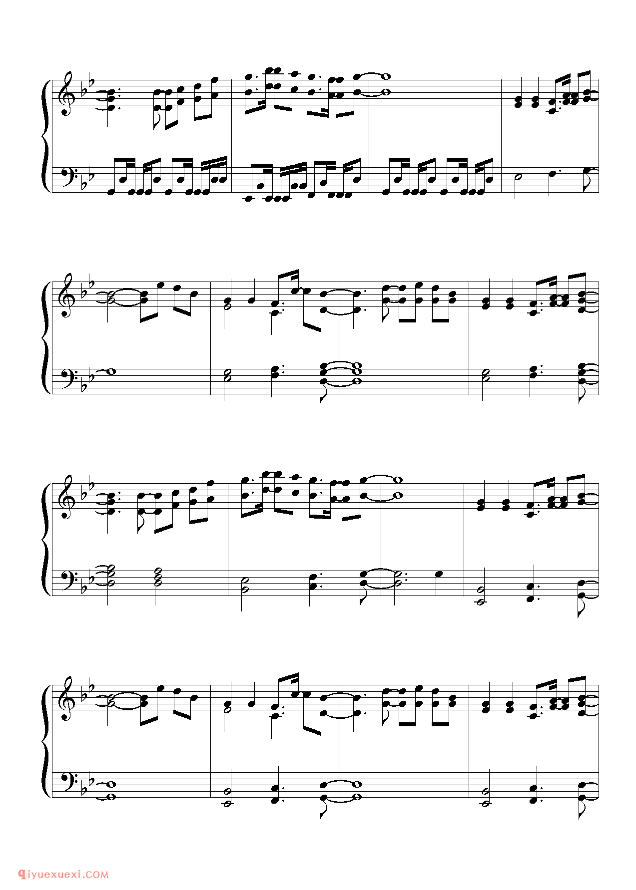 [東方ピアノEasyモード楽譜][normal][4]_东方(project)钢琴谱