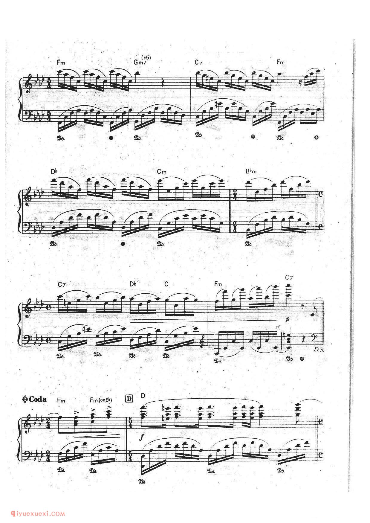 爱蕾亚娜的眼睛_艾莲娜_理查德克莱德曼钢琴谱