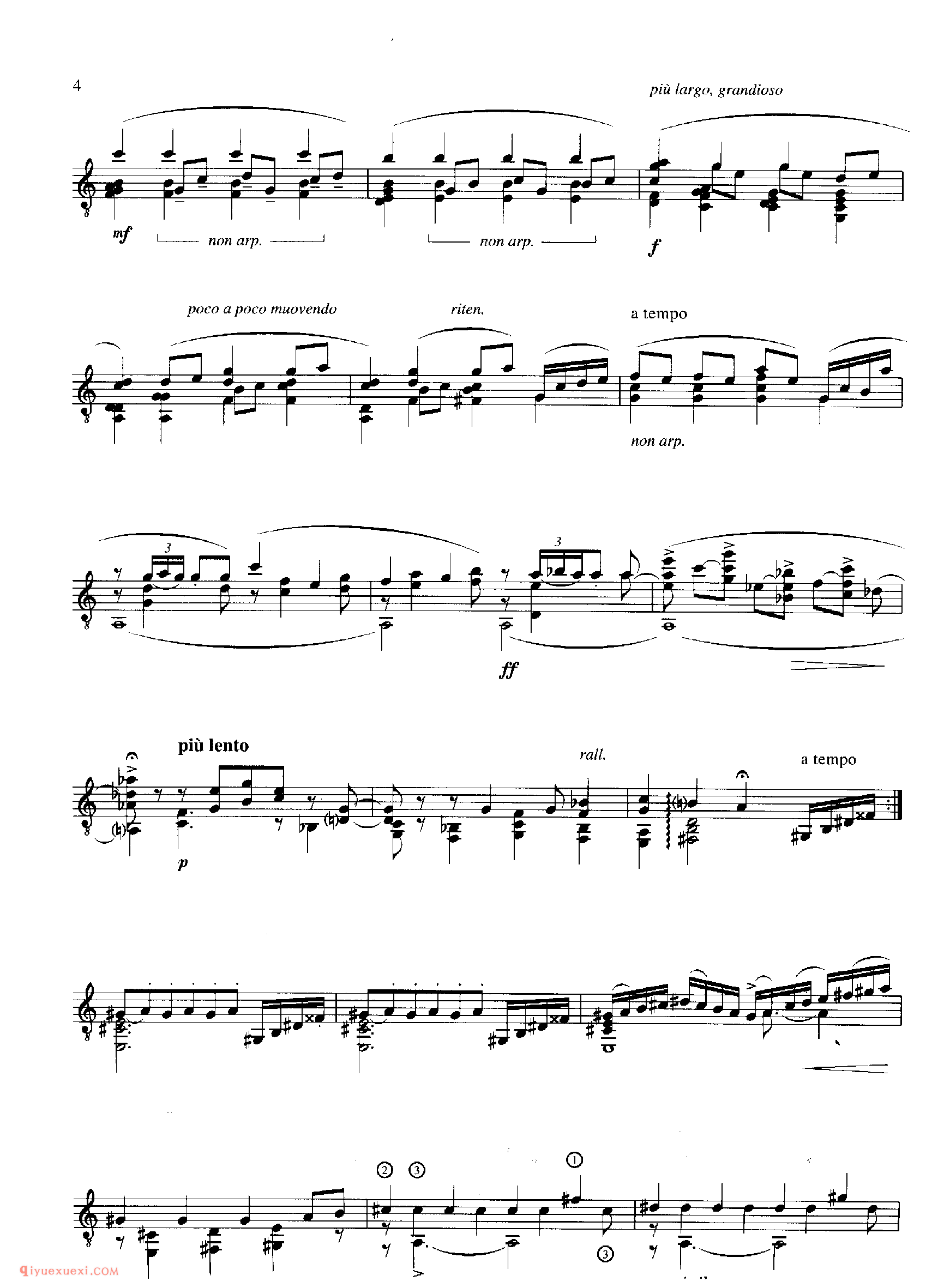 Time and Space_多明尼康尼(Carlo Domeniconi)古典吉他乐曲五线谱