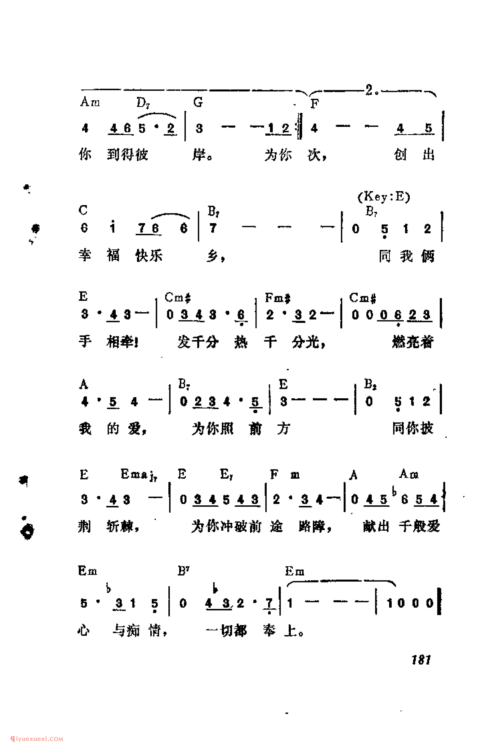 奋斗_吉他弹唱简谱