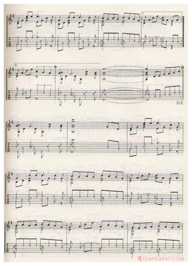 江南_林俊杰_吉他独奏乐曲谱