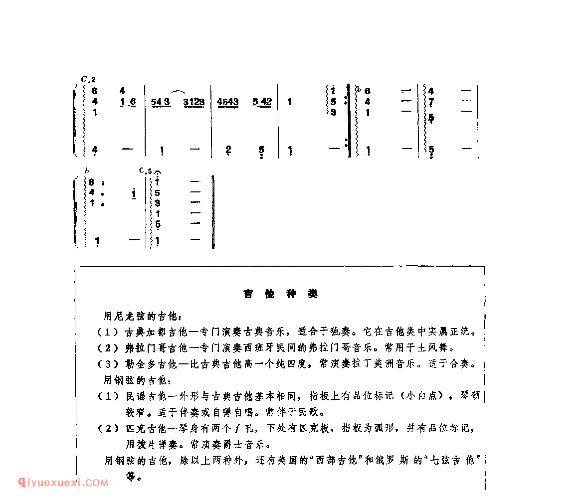 妈妈_意_比克因奥_附:吉他种类_吉他独奏简谱