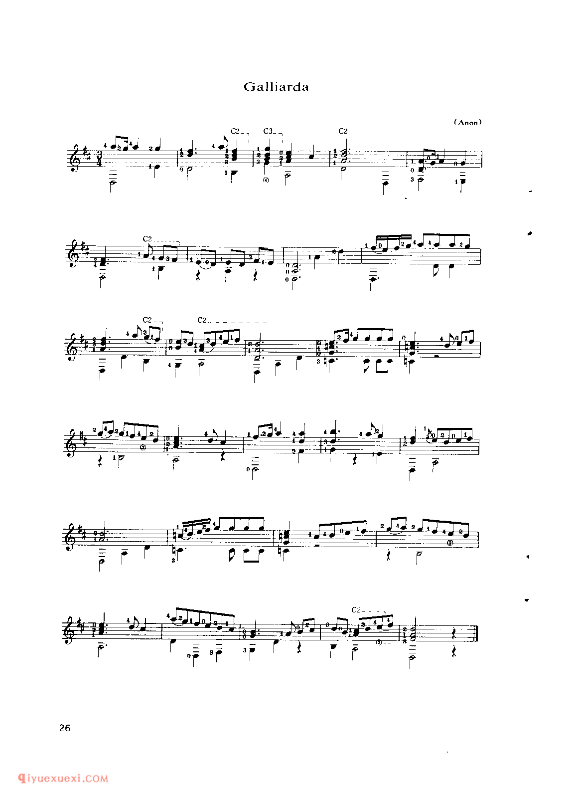 六首鲁特作品_鲁特_吉他世界名曲五线谱